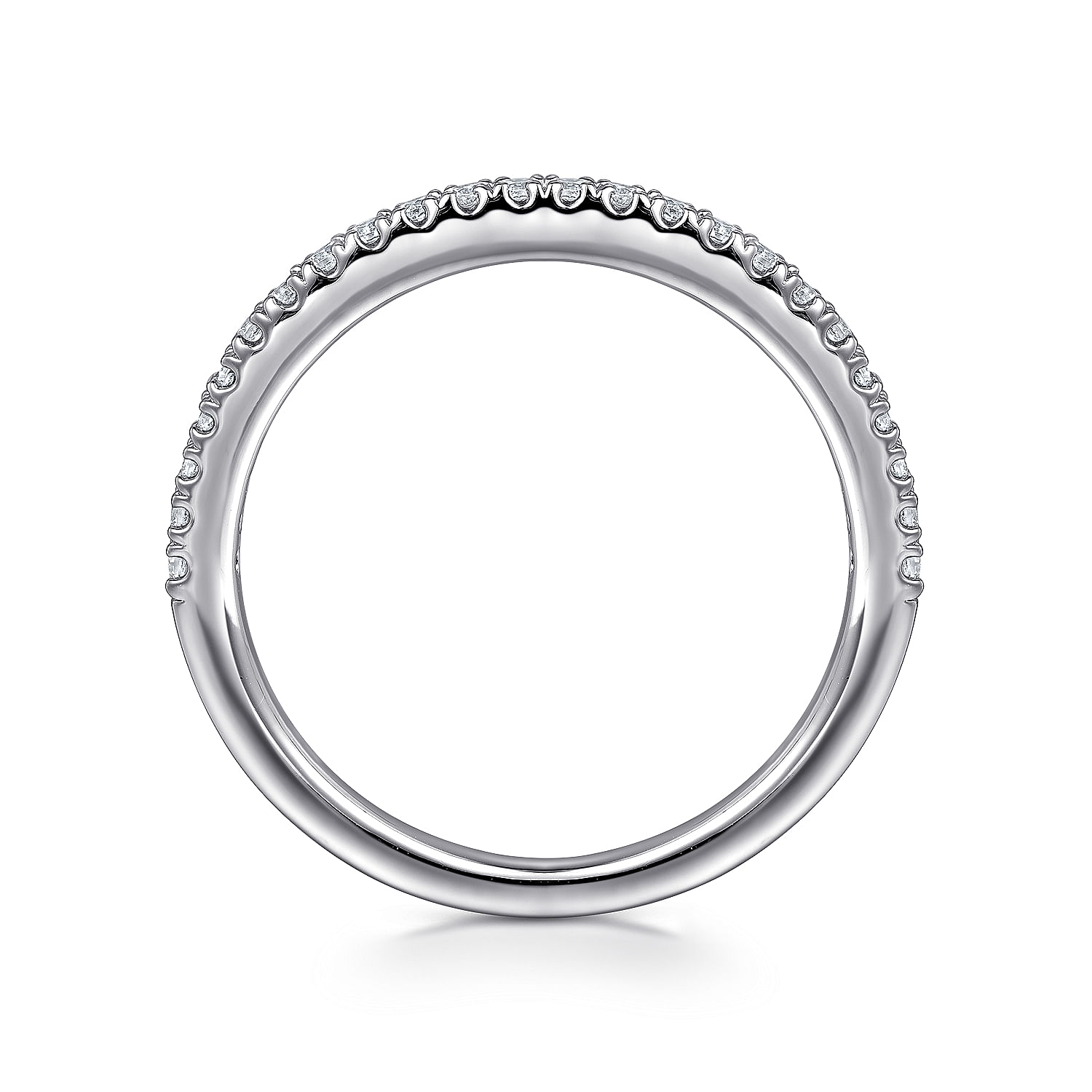 14k White Gold Contemporary Straight Wedding Band angle 2 14k White Gold Contemporary Straight Wedding Band angle 2