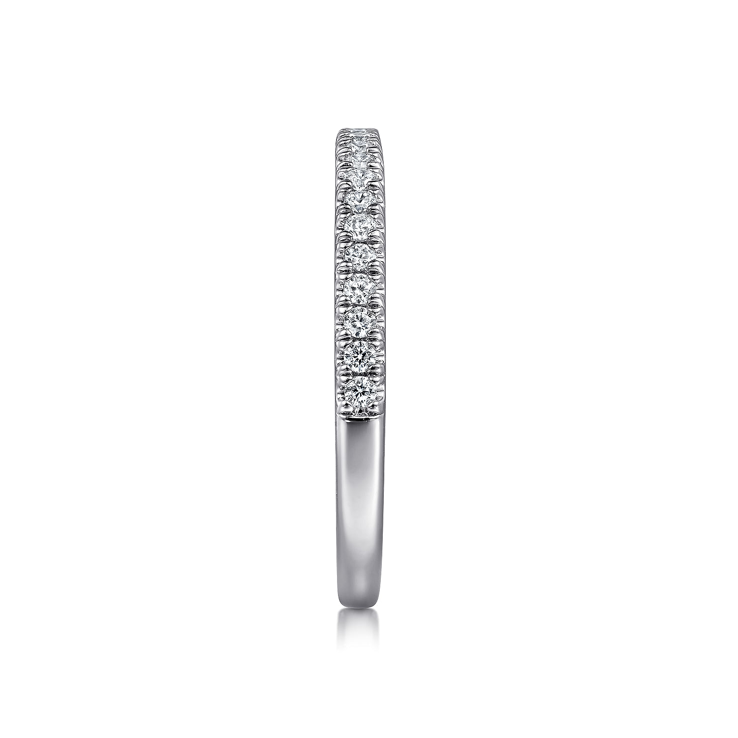 14k White Gold Contemporary Straight Wedding Band angle 5 14k White Gold Contemporary Straight Wedding Band angle 5