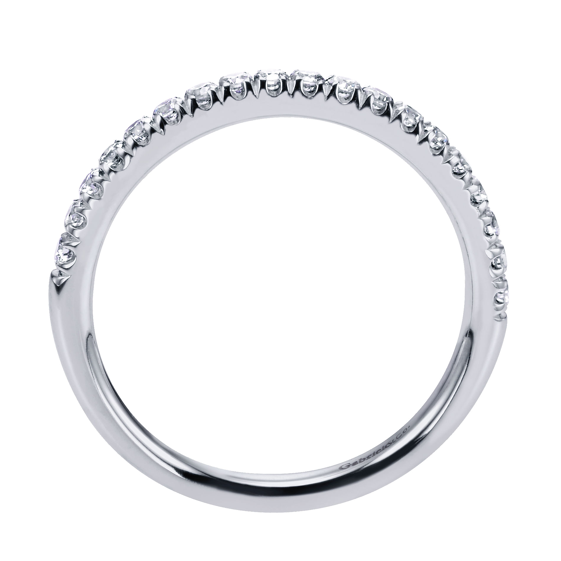 14k White Gold Contemporary Straight Wedding Band angle 2 14k White Gold Contemporary Straight Wedding Band angle 2