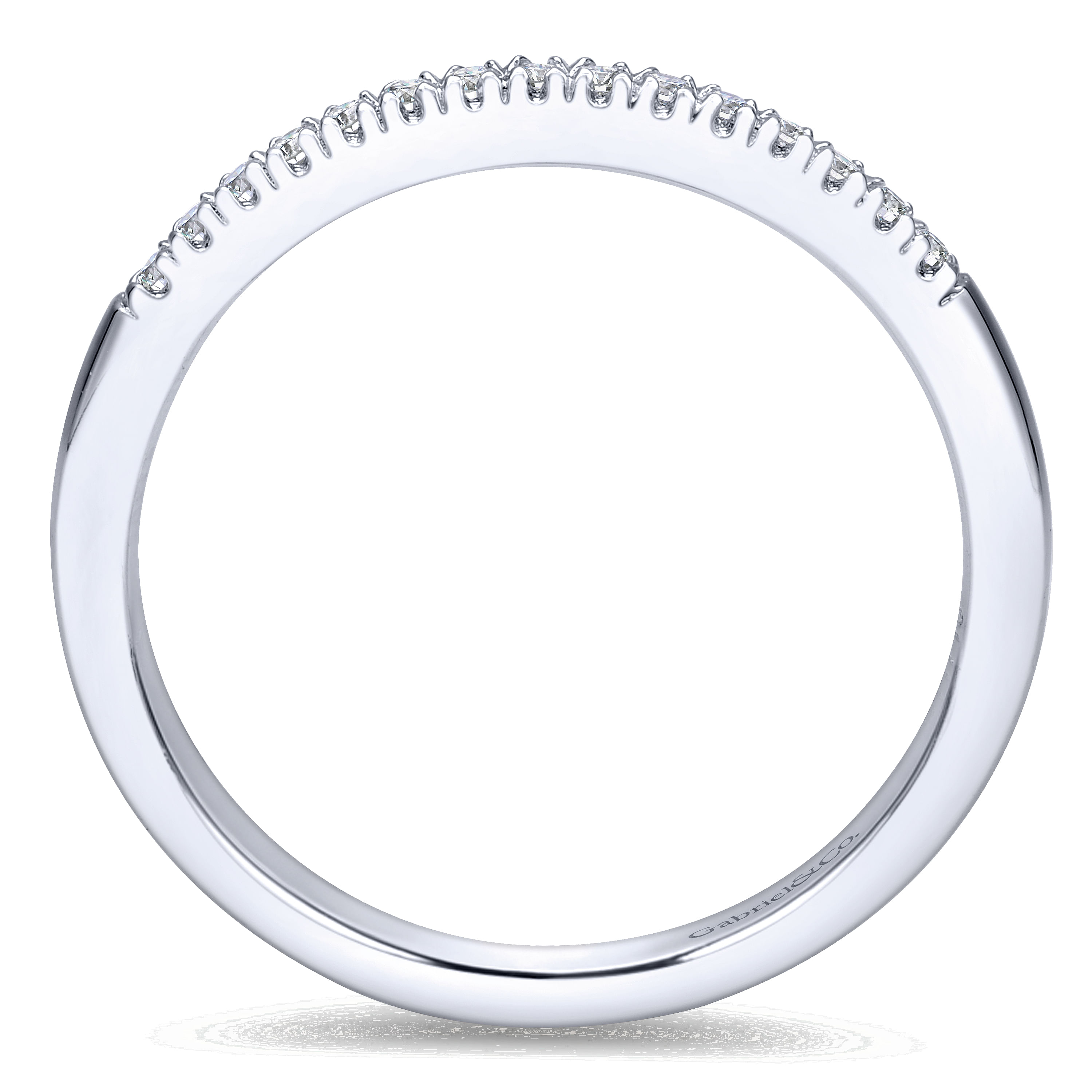 14k White Gold Contemporary Straight Wedding Band angle 2 14k White Gold Contemporary Straight Wedding Band angle 2