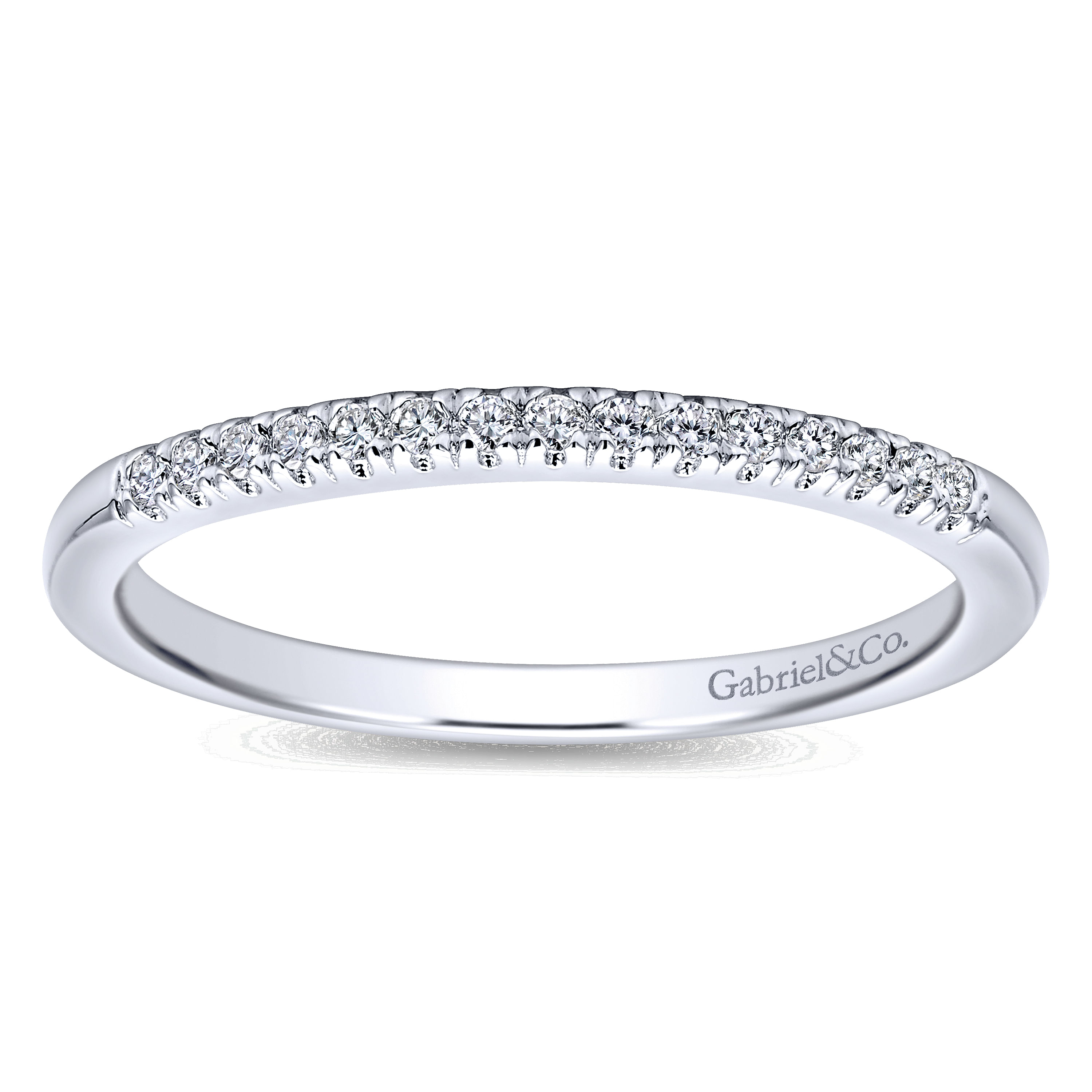 14k White Gold Contemporary Straight Wedding Band angle 5 14k White Gold Contemporary Straight Wedding Band angle 5