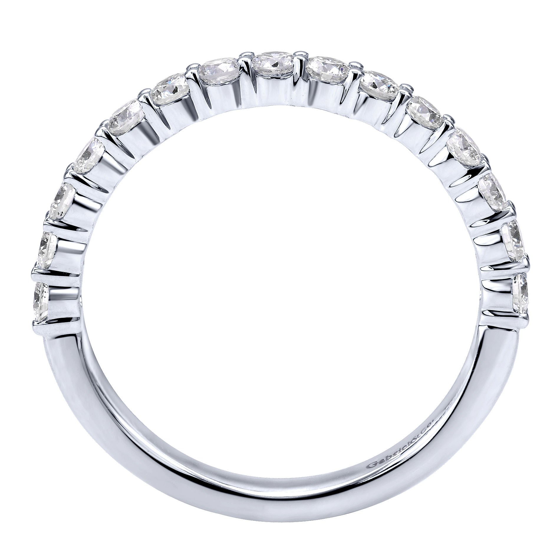 14k White Gold Contemporary Straight Wedding Band angle 2 14k White Gold Contemporary Straight Wedding Band angle 2