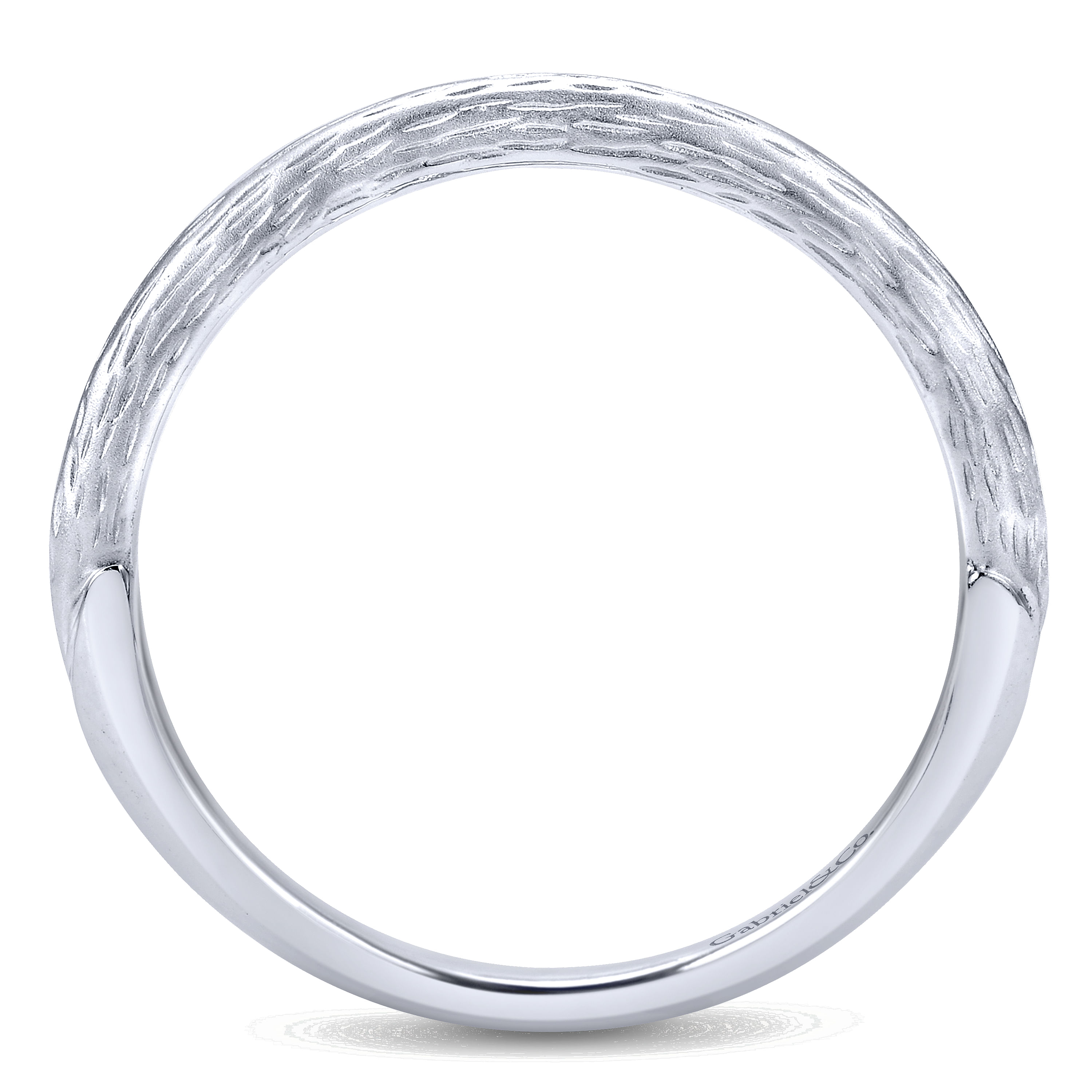 14k White Gold Contemporary Straight Wedding Band angle 2 14k White Gold Contemporary Straight Wedding Band angle 2