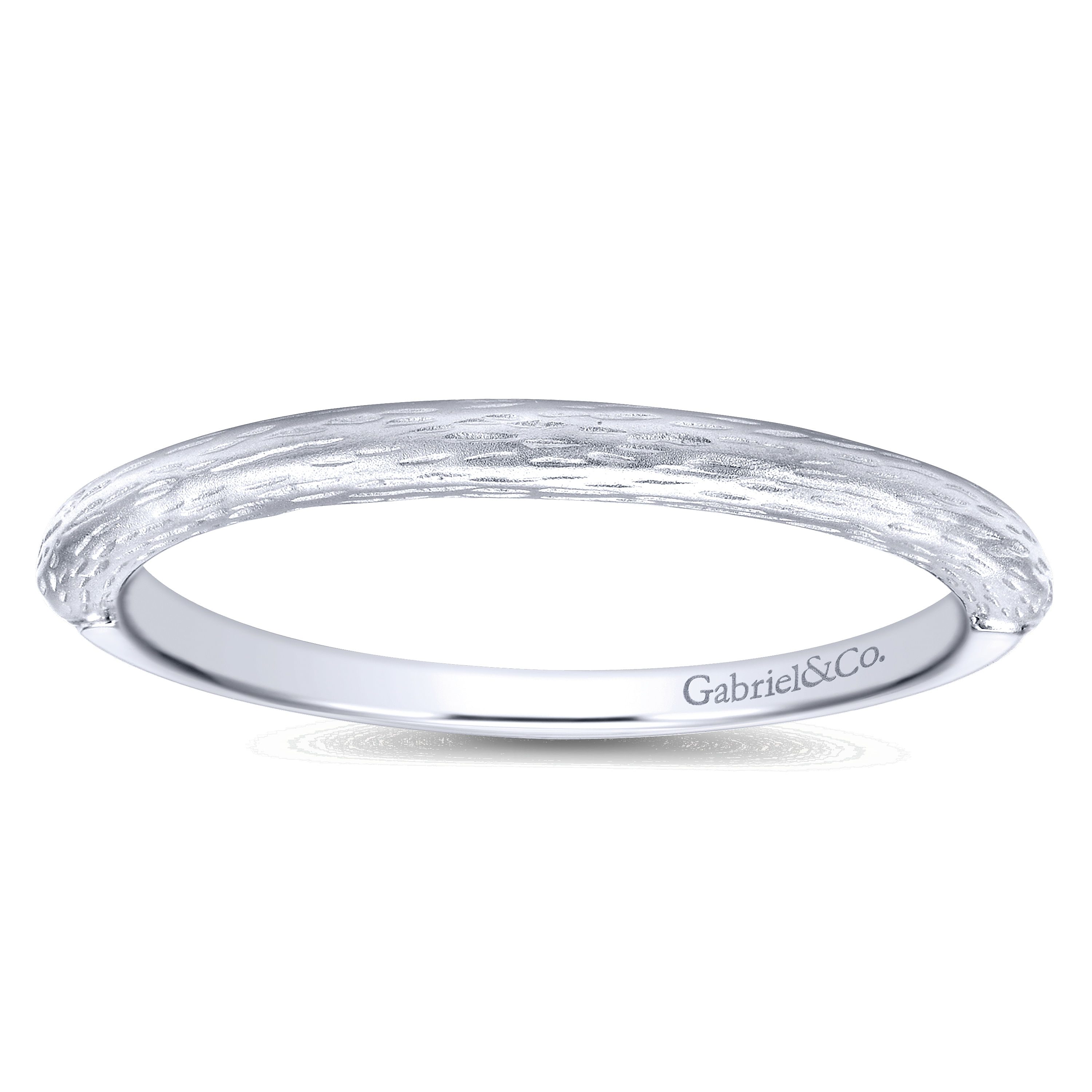 14k White Gold Contemporary Straight Wedding Band angle 5 14k White Gold Contemporary Straight Wedding Band angle 5