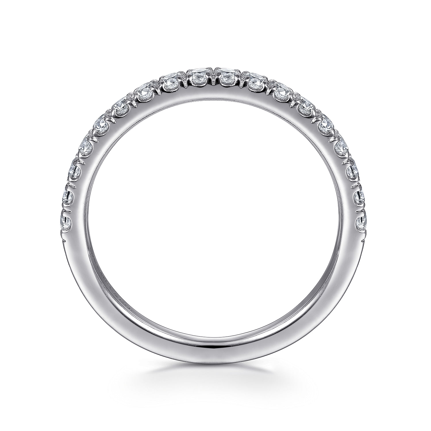 14k White Gold Contemporary Straight Wedding Band angle 2 14k White Gold Contemporary Straight Wedding Band angle 2