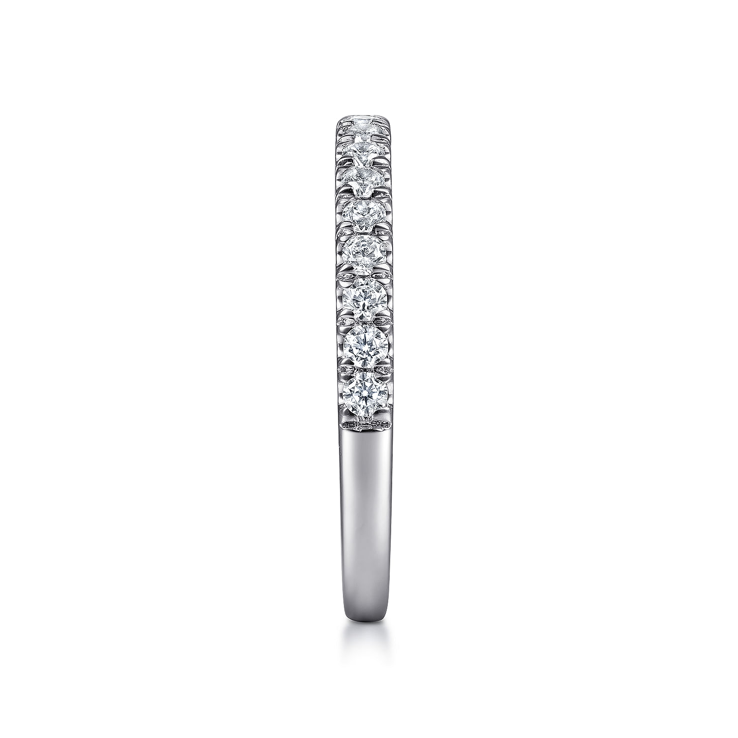 14k White Gold Contemporary Straight Wedding Band angle 5 14k White Gold Contemporary Straight Wedding Band angle 5