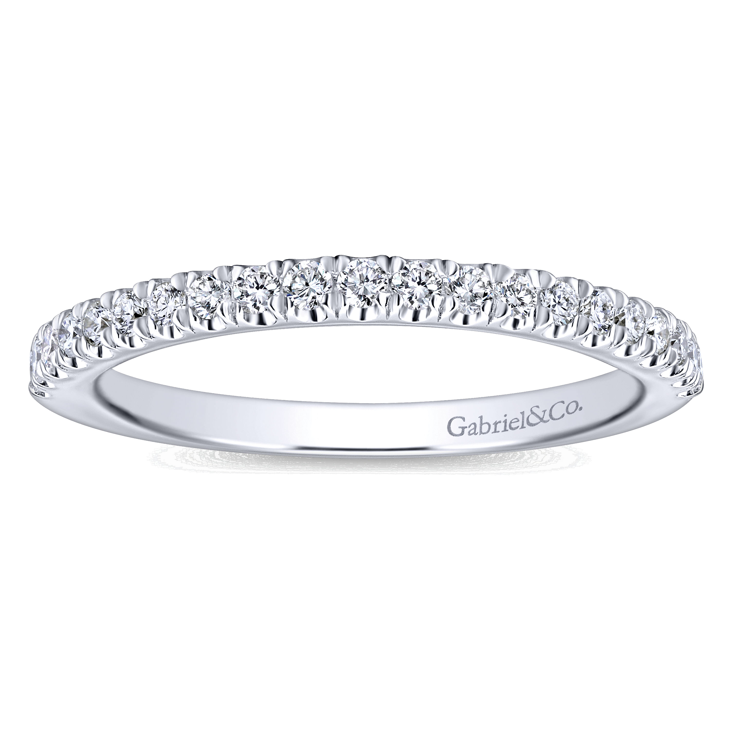 14k White Gold Contemporary Straight Wedding Band angle 5 14k White Gold Contemporary Straight Wedding Band angle 5