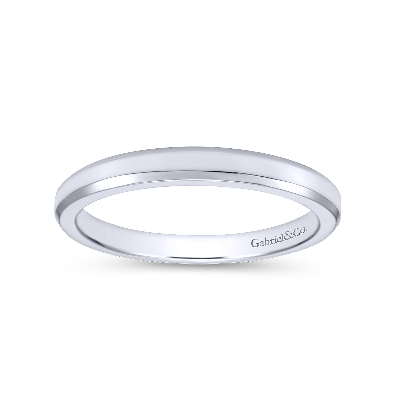 14k White Gold Contemporary Straight Wedding Band angle 5 14k White Gold Contemporary Straight Wedding Band angle 5