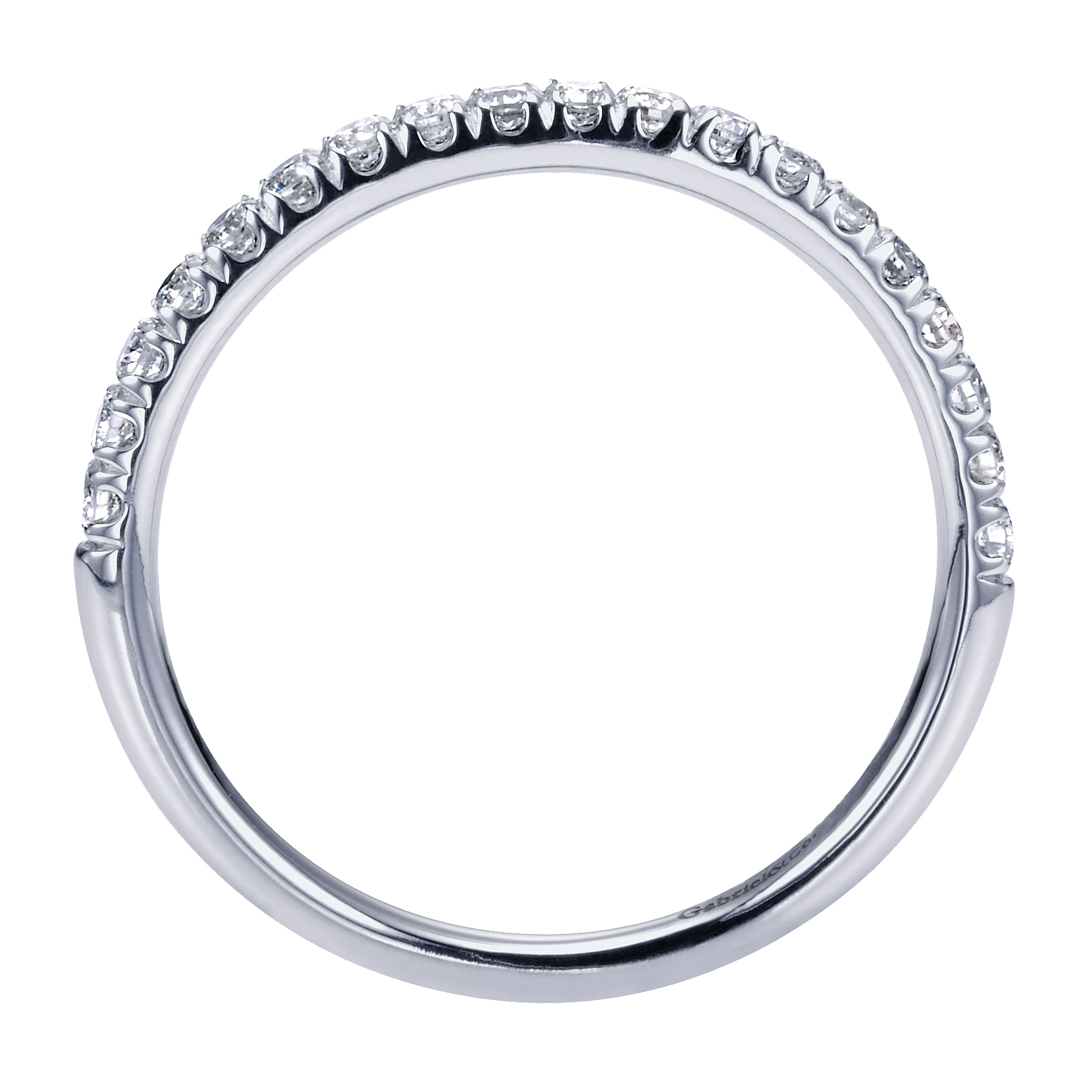 14k White Gold Contemporary Straight Wedding Band angle 2 14k White Gold Contemporary Straight Wedding Band angle 2