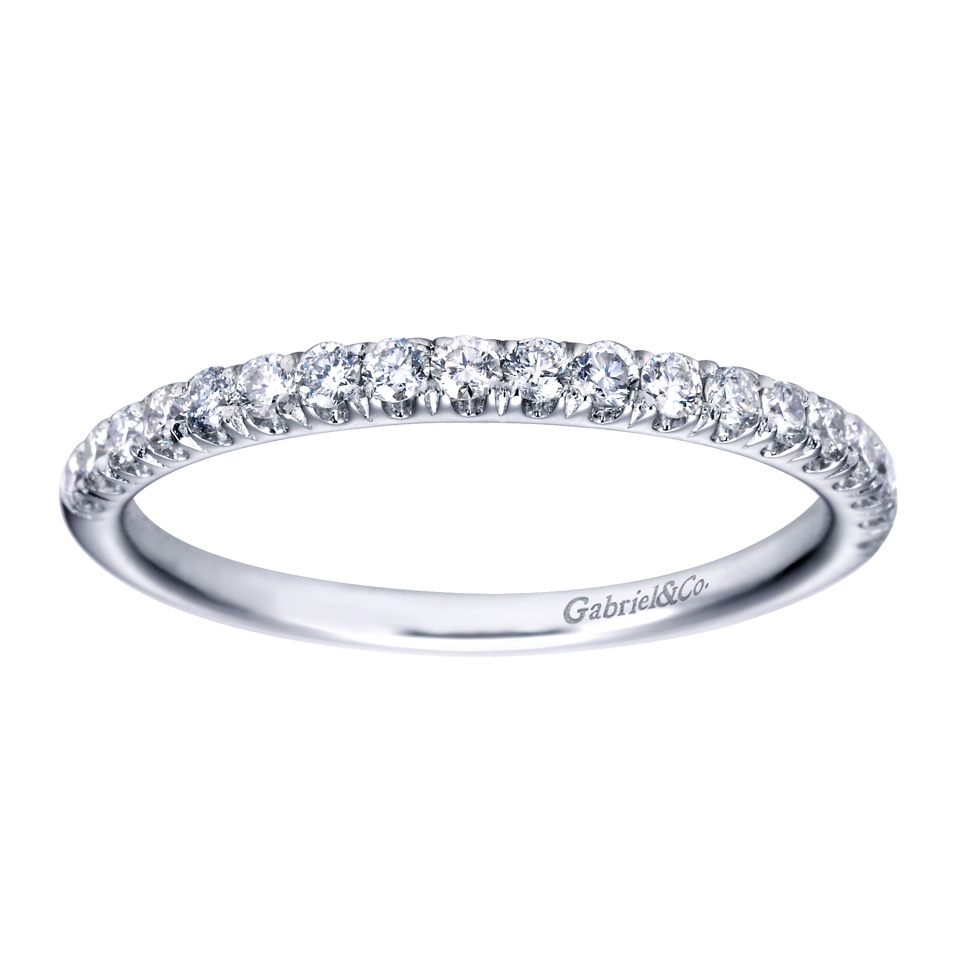 14k White Gold Contemporary Straight Wedding Band angle 5 14k White Gold Contemporary Straight Wedding Band angle 5