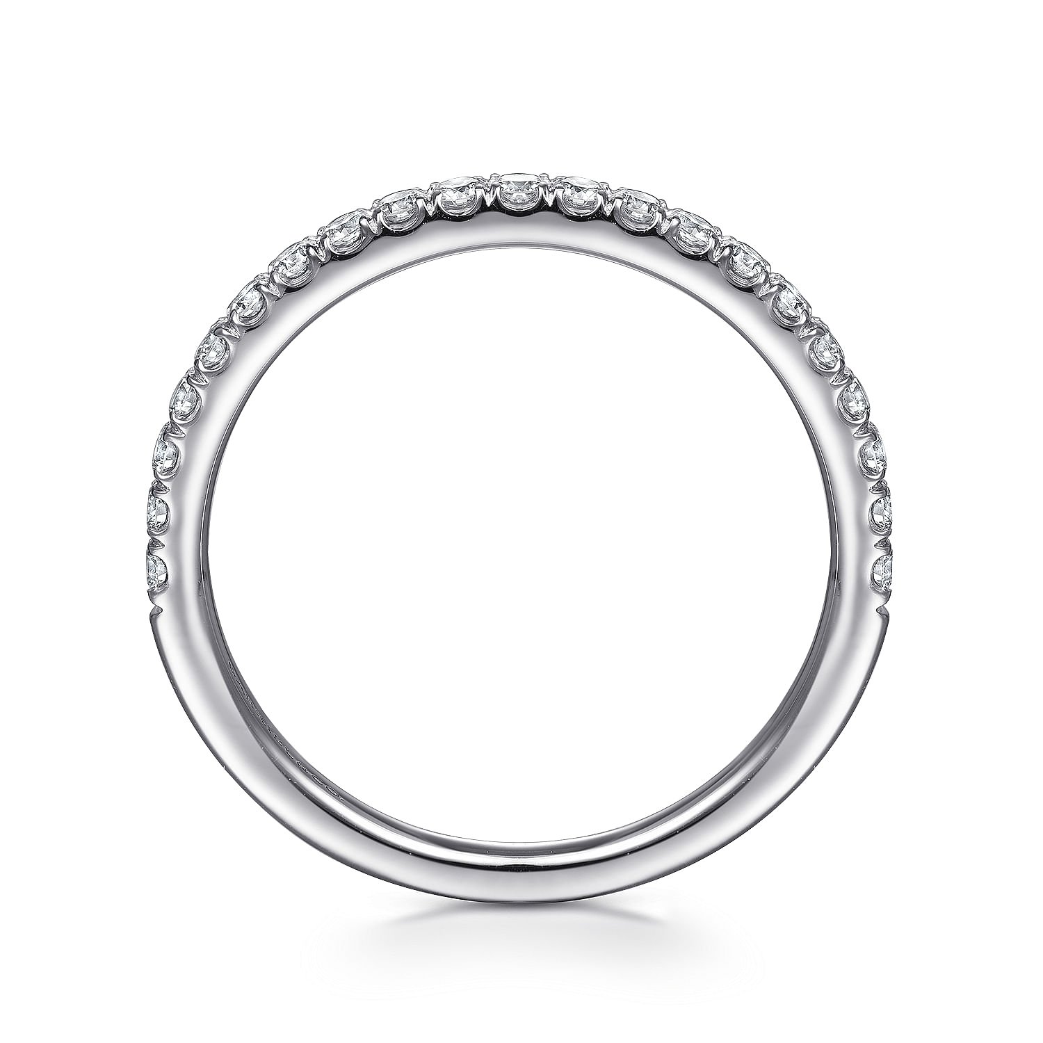 14k White Gold Contemporary Straight Wedding Band angle 2 14k White Gold Contemporary Straight Wedding Band angle 2