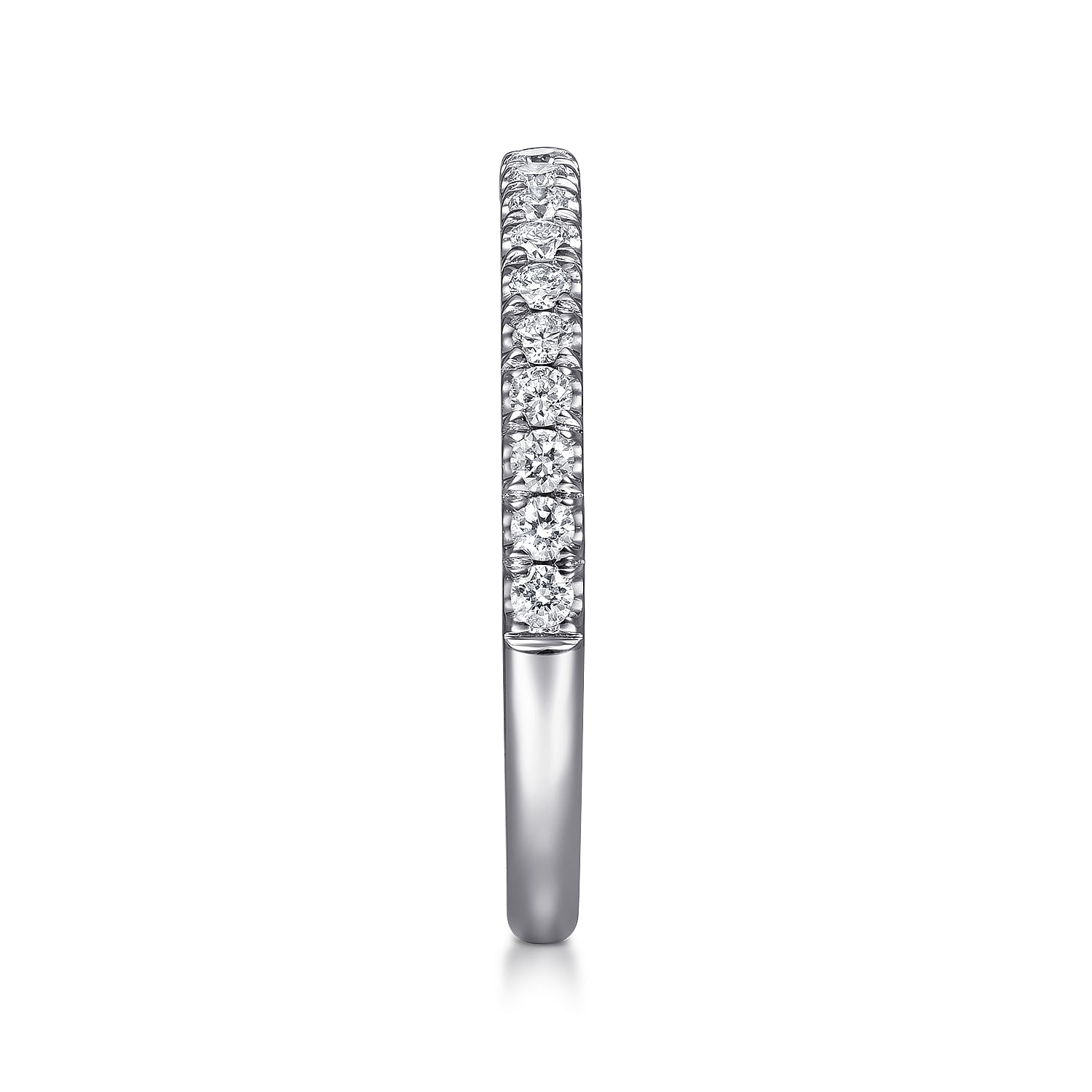 14k White Gold Contemporary Straight Wedding Band angle 5 14k White Gold Contemporary Straight Wedding Band angle 5