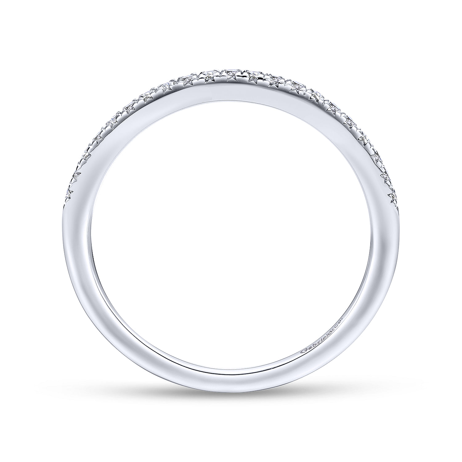 14k White Gold Contemporary Straight Wedding Band angle 2 14k White Gold Contemporary Straight Wedding Band angle 2