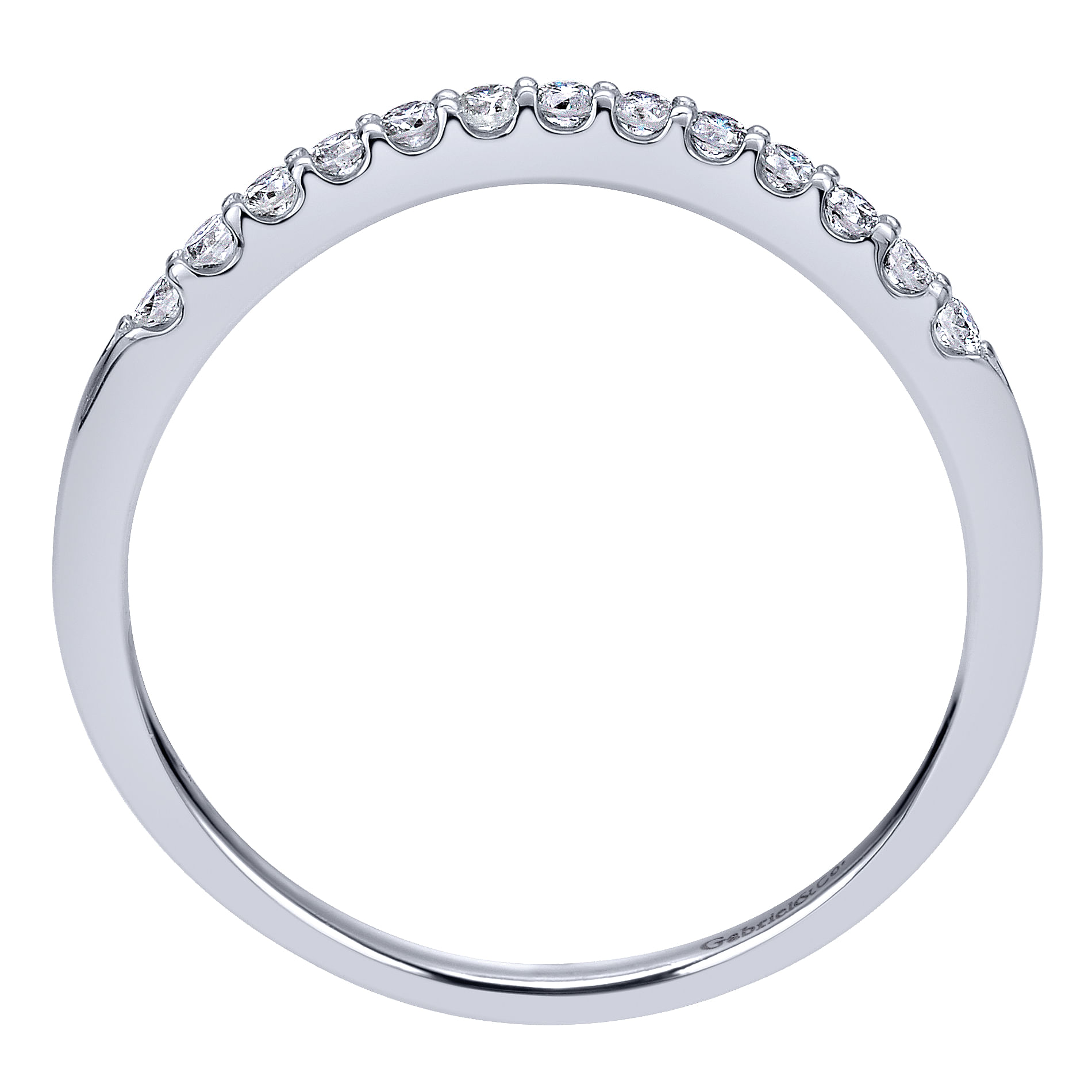 14k White Gold Contemporary Straight Wedding Band angle 2 14k White Gold Contemporary Straight Wedding Band angle 2