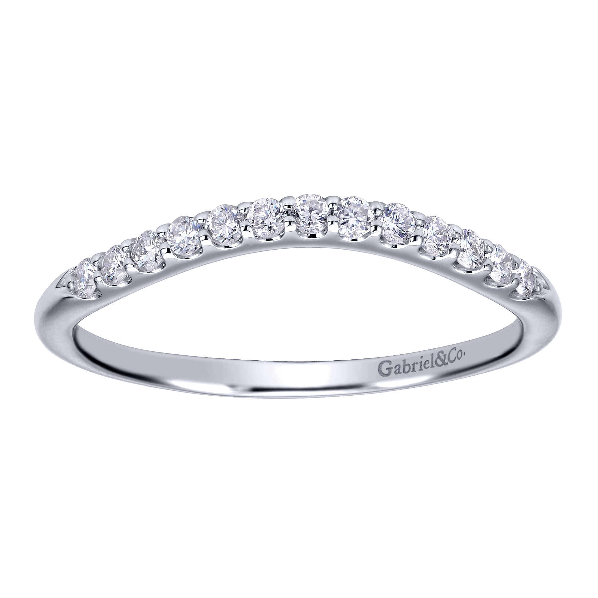 14k White Gold Contemporary Straight Wedding Band angle 5 14k White Gold Contemporary Straight Wedding Band angle 5