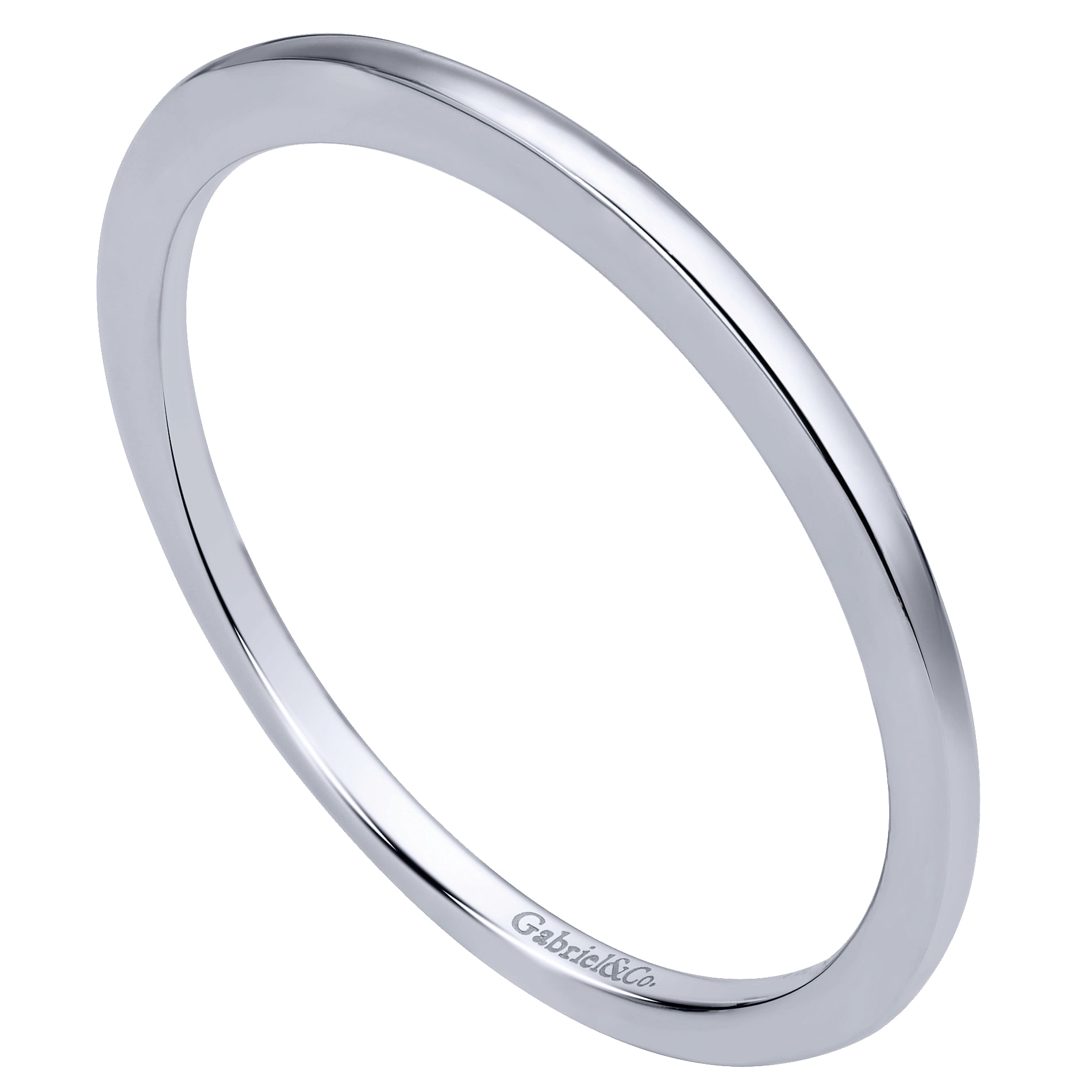 14k White Gold Contemporary Straight Wedding Band angle 3 14k White Gold Contemporary Straight Wedding Band angle 3