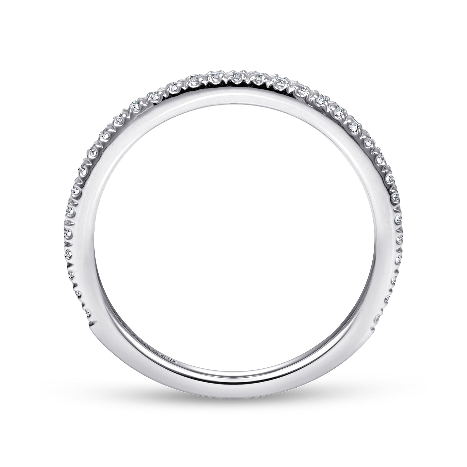 14k White Gold Contemporary Straight Wedding Band angle 2 14k White Gold Contemporary Straight Wedding Band angle 2