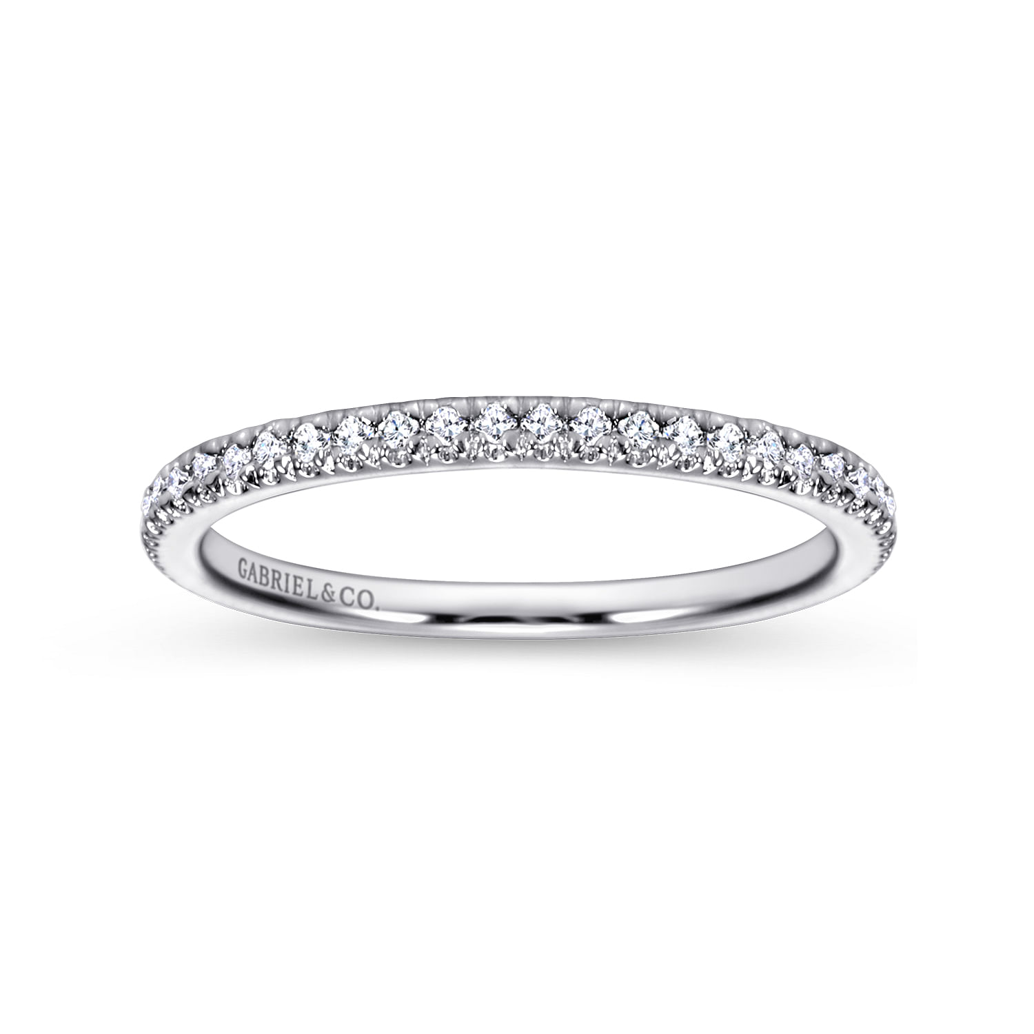 14k White Gold Contemporary Straight Wedding Band angle 5 14k White Gold Contemporary Straight Wedding Band angle 5