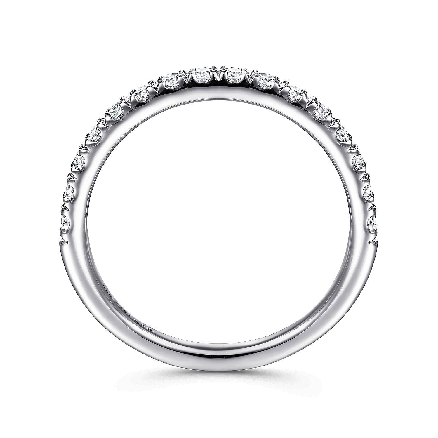14k White Gold Contemporary Straight Wedding Band angle 2 14k White Gold Contemporary Straight Wedding Band angle 2