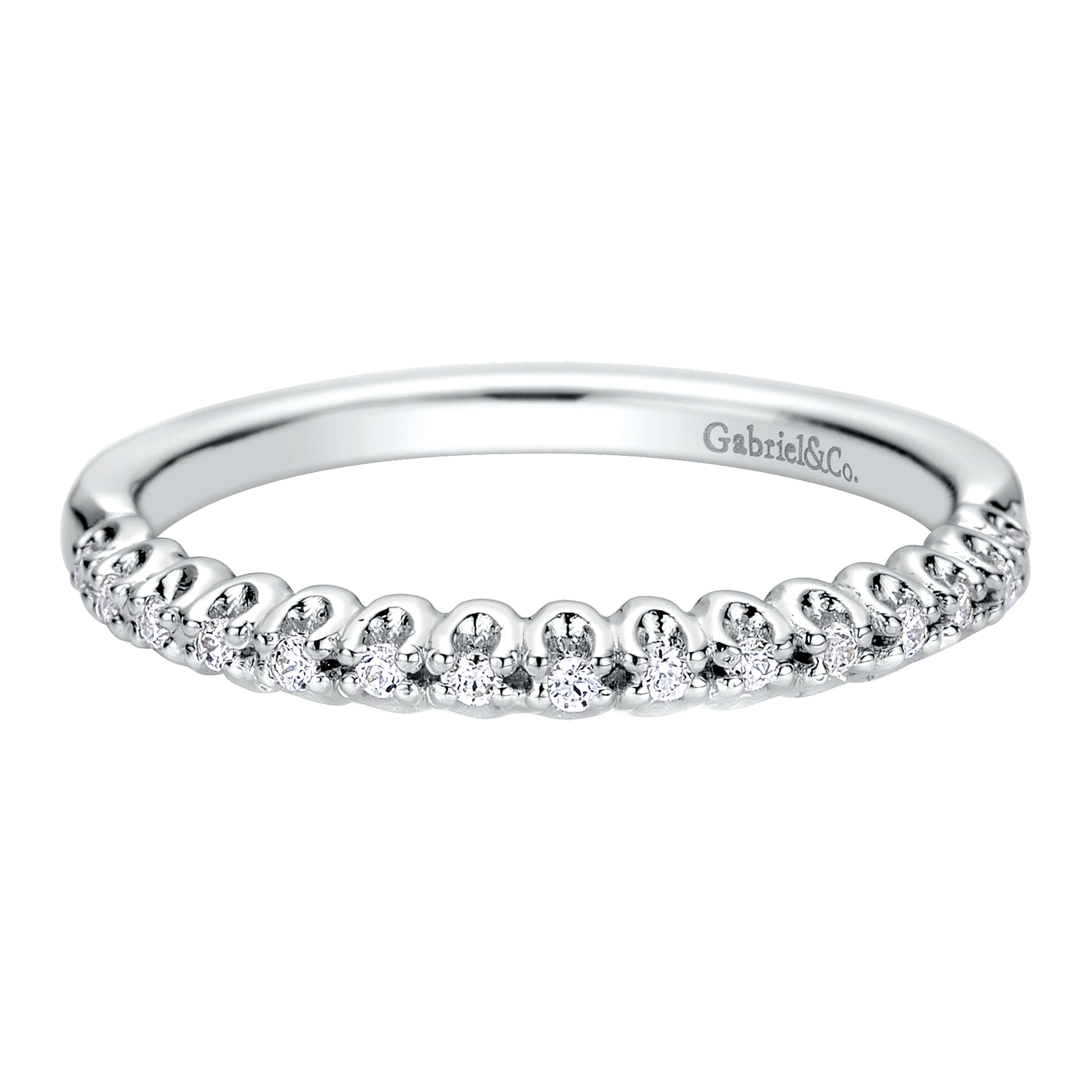 14k White Gold Straight 14k White Gold Straight
