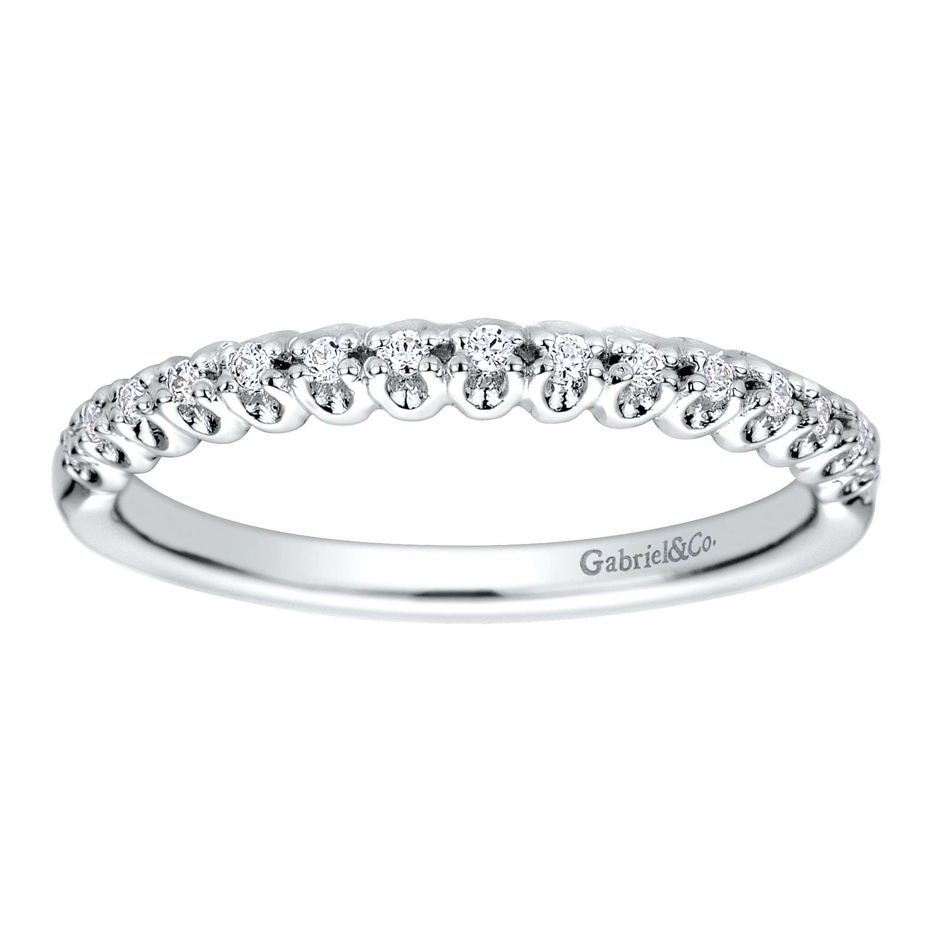 14k White Gold Contemporary Straight Wedding Band angle 5 14k White Gold Contemporary Straight Wedding Band angle 5