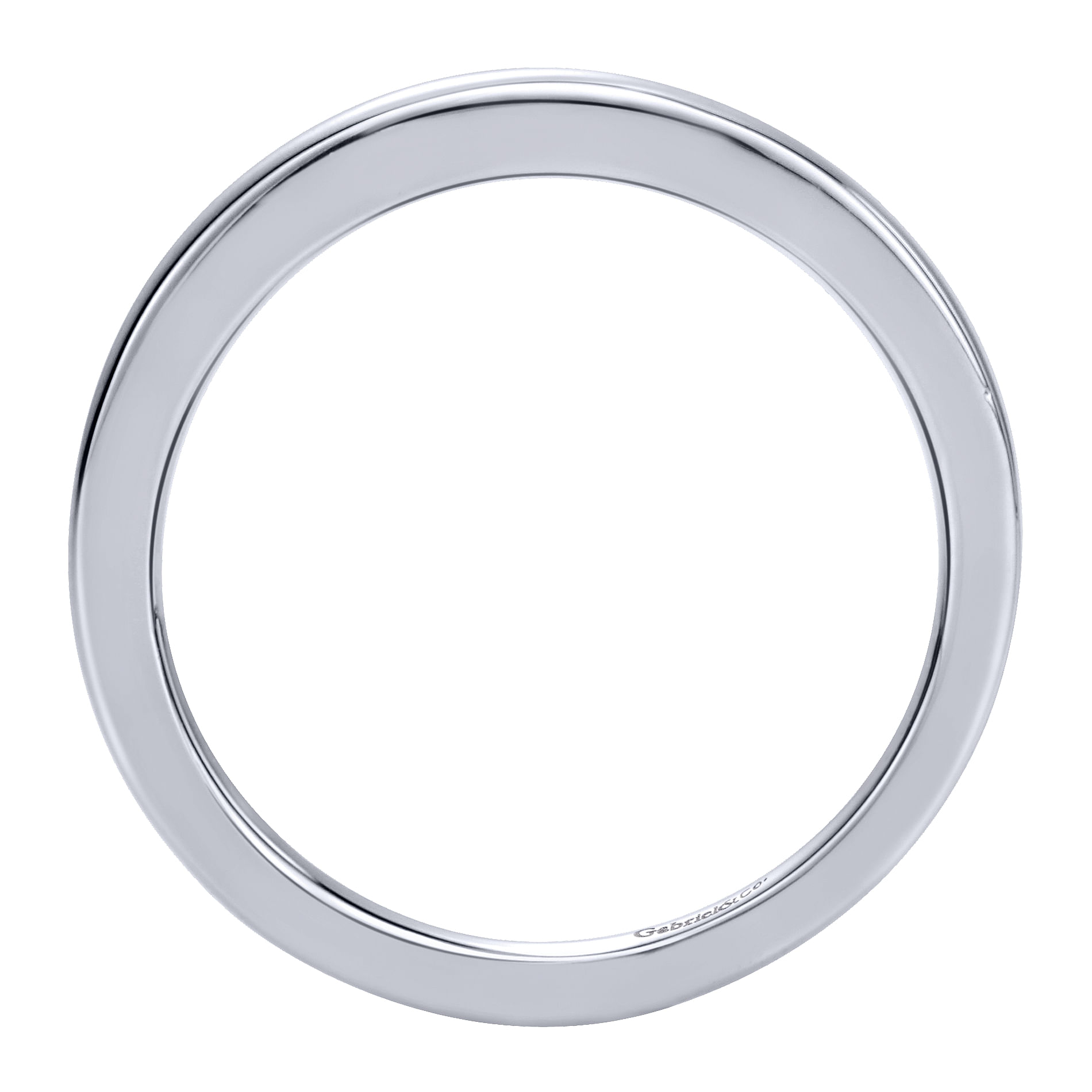 14k White Gold Contemporary Straight Wedding Band angle 2 14k White Gold Contemporary Straight Wedding Band angle 2