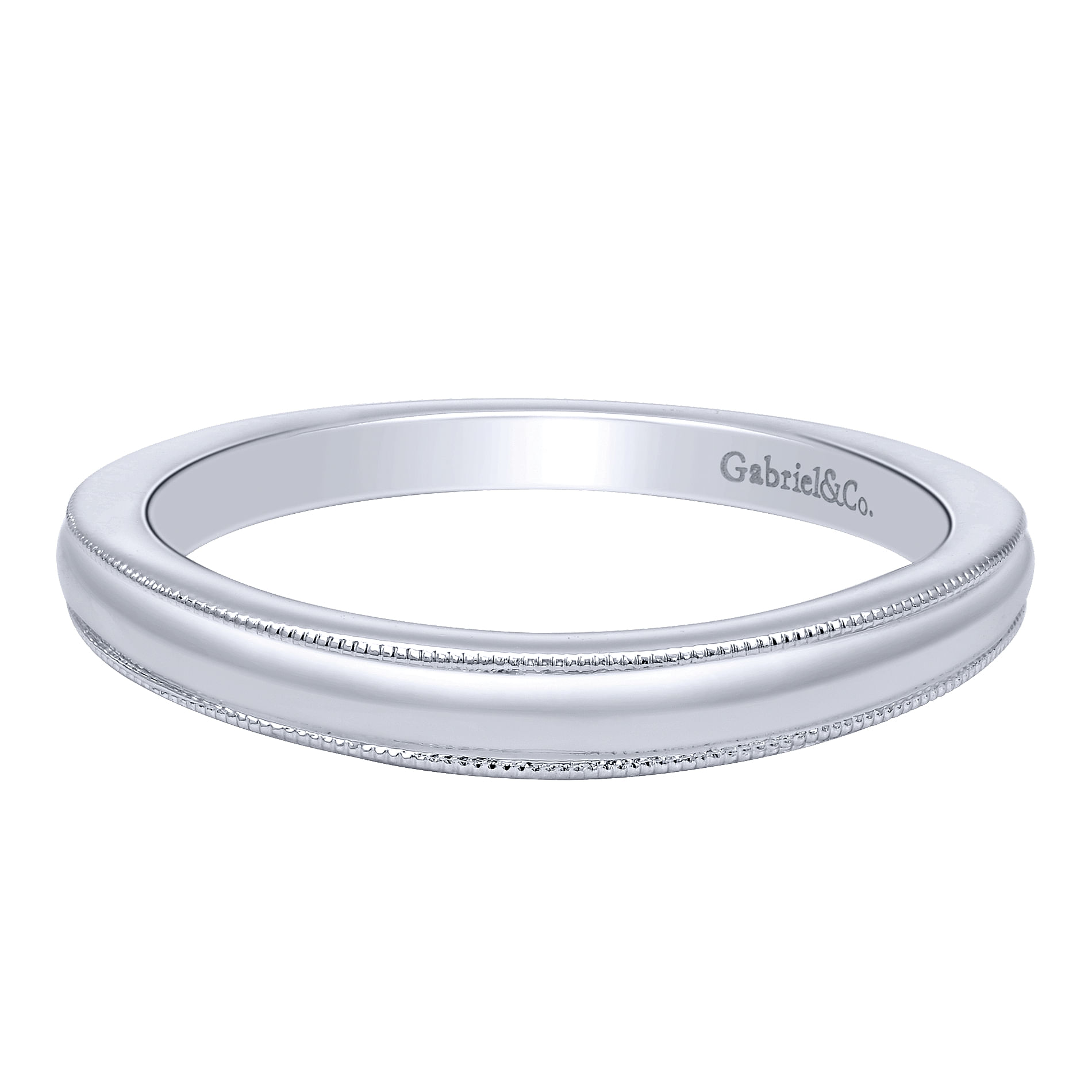 14k White Gold Curved 14k White Gold Curved
