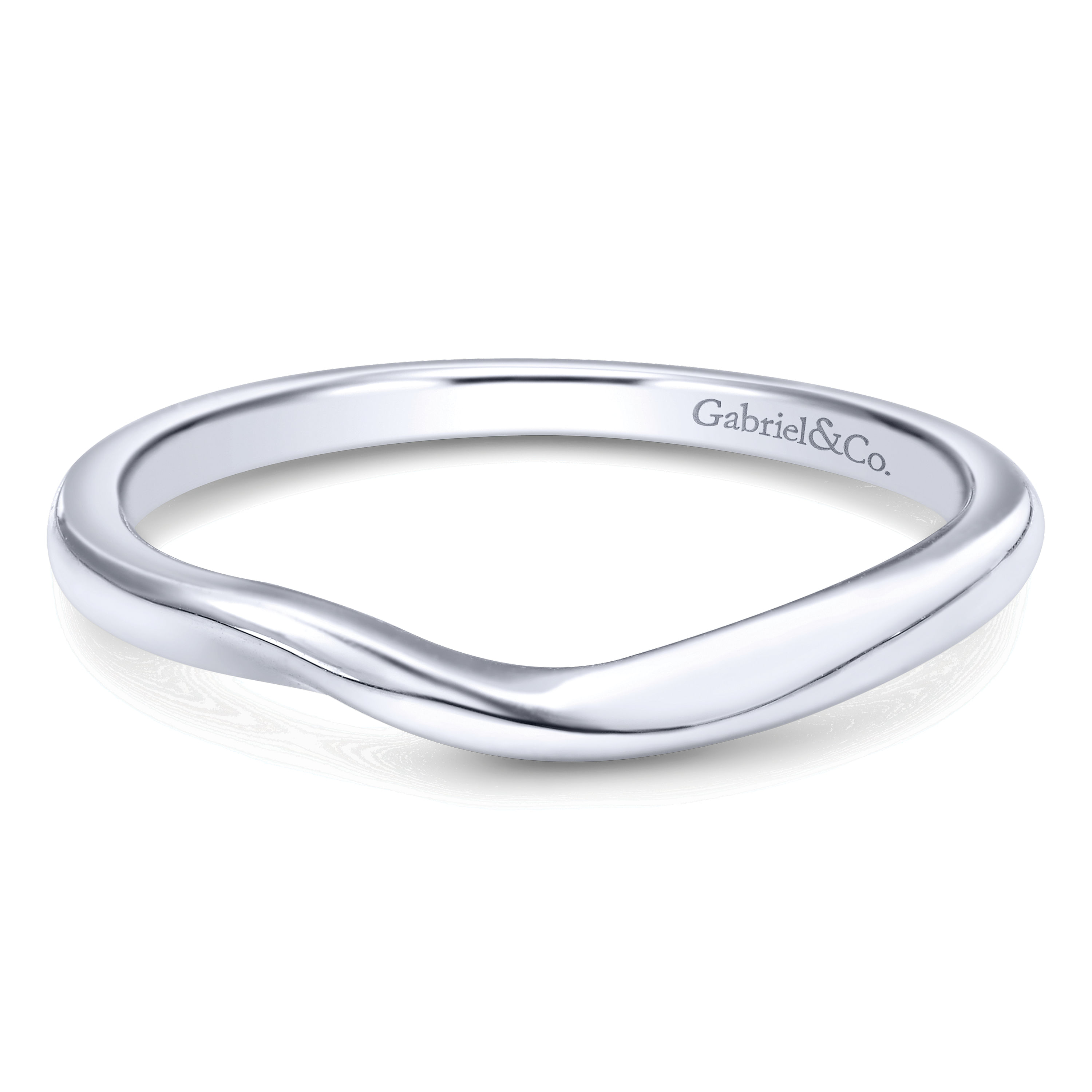 14k White Gold Curved 14k White Gold Curved