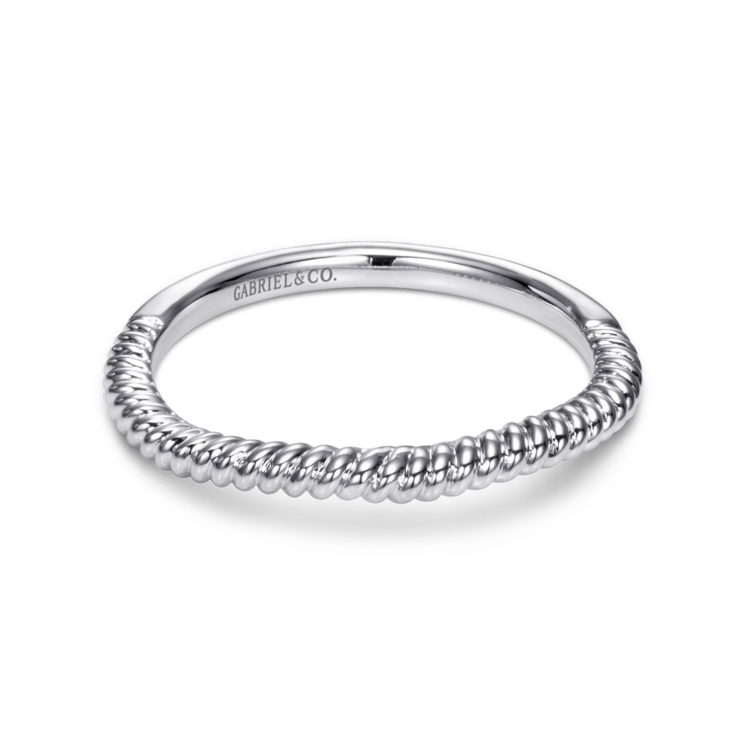 14k White Gold Curved 14k White Gold Curved
