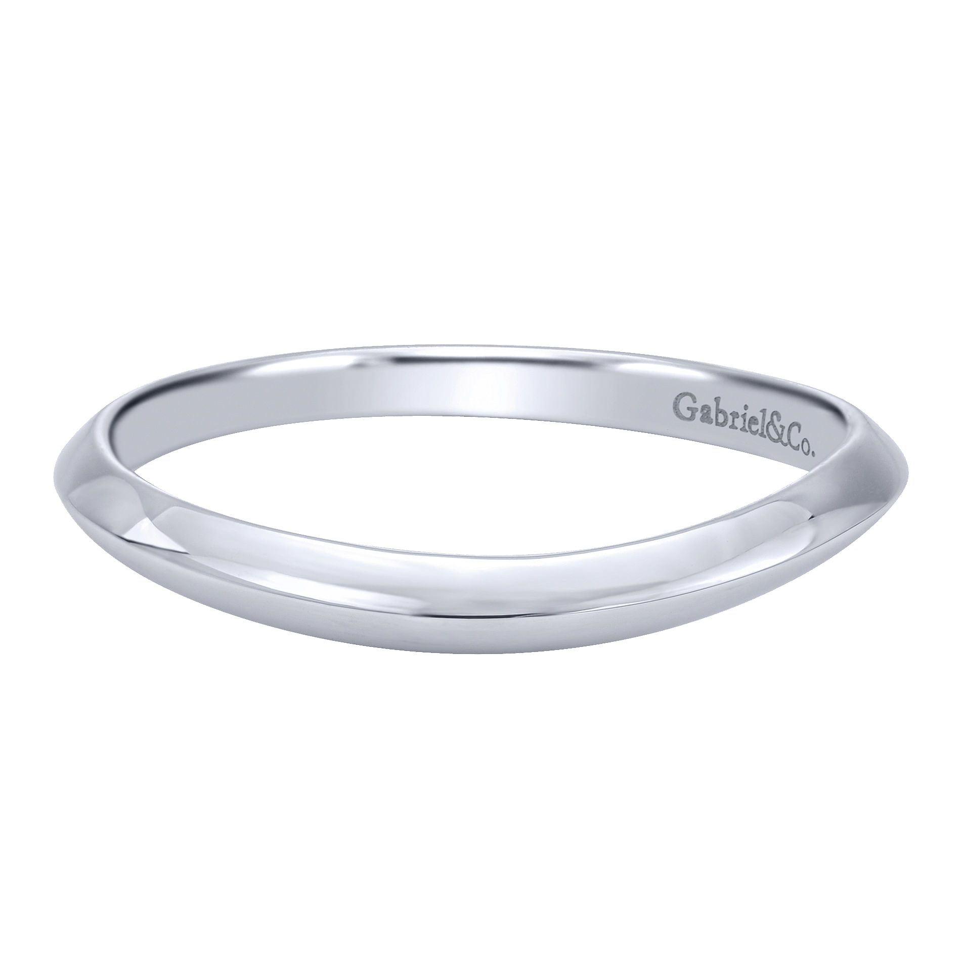 14k White Gold Curved 14k White Gold Curved