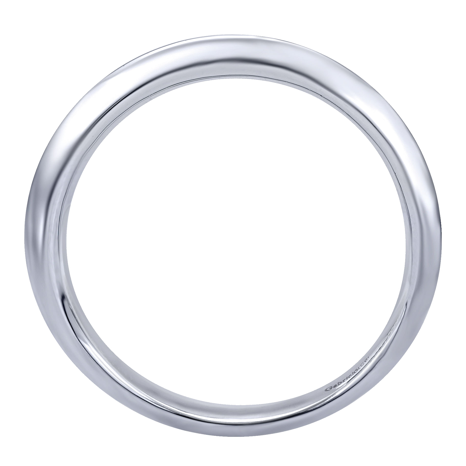 14k White Gold Curved Wedding Band angle 2 14k White Gold Curved Wedding Band angle 2