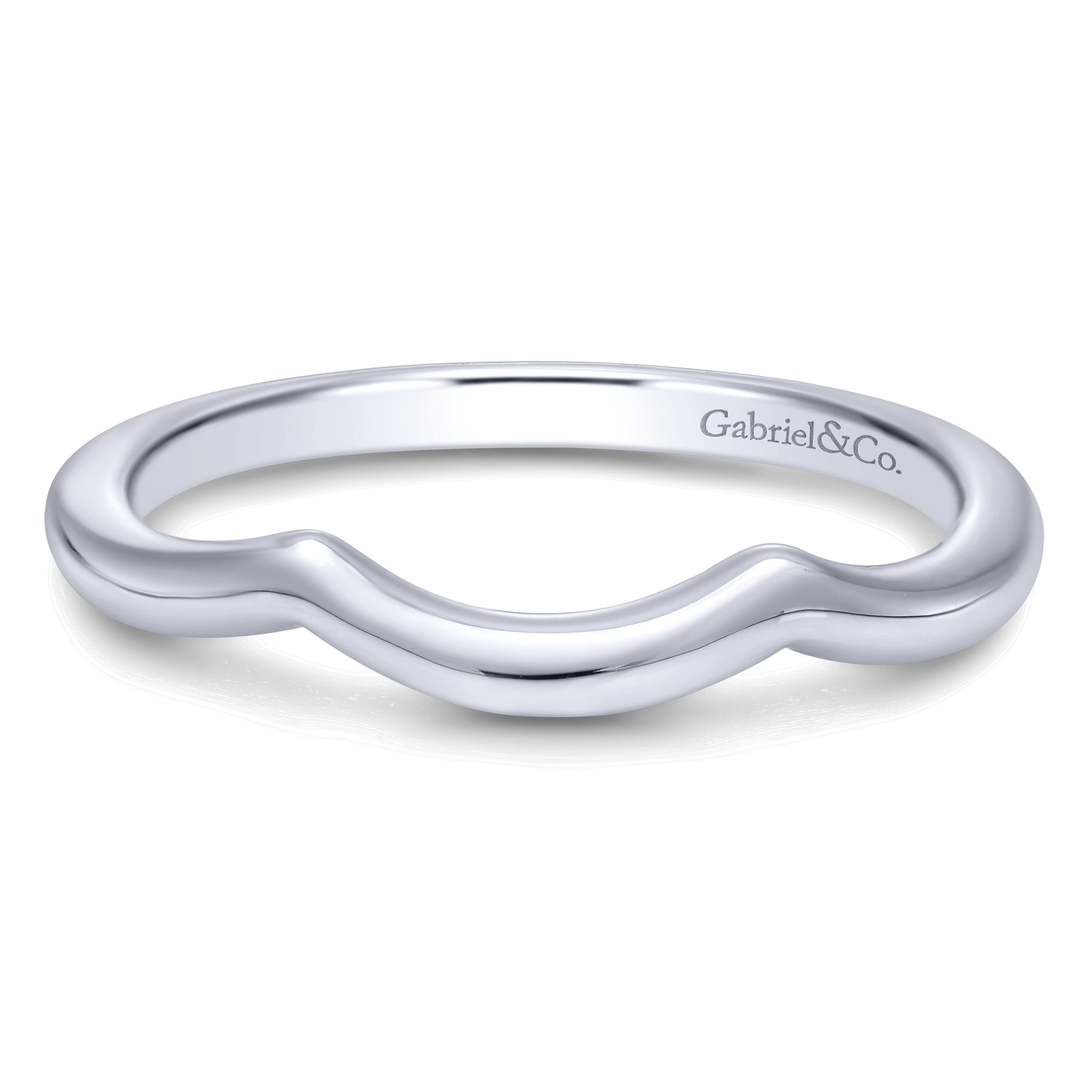 14k White Gold Curved 14k White Gold Curved