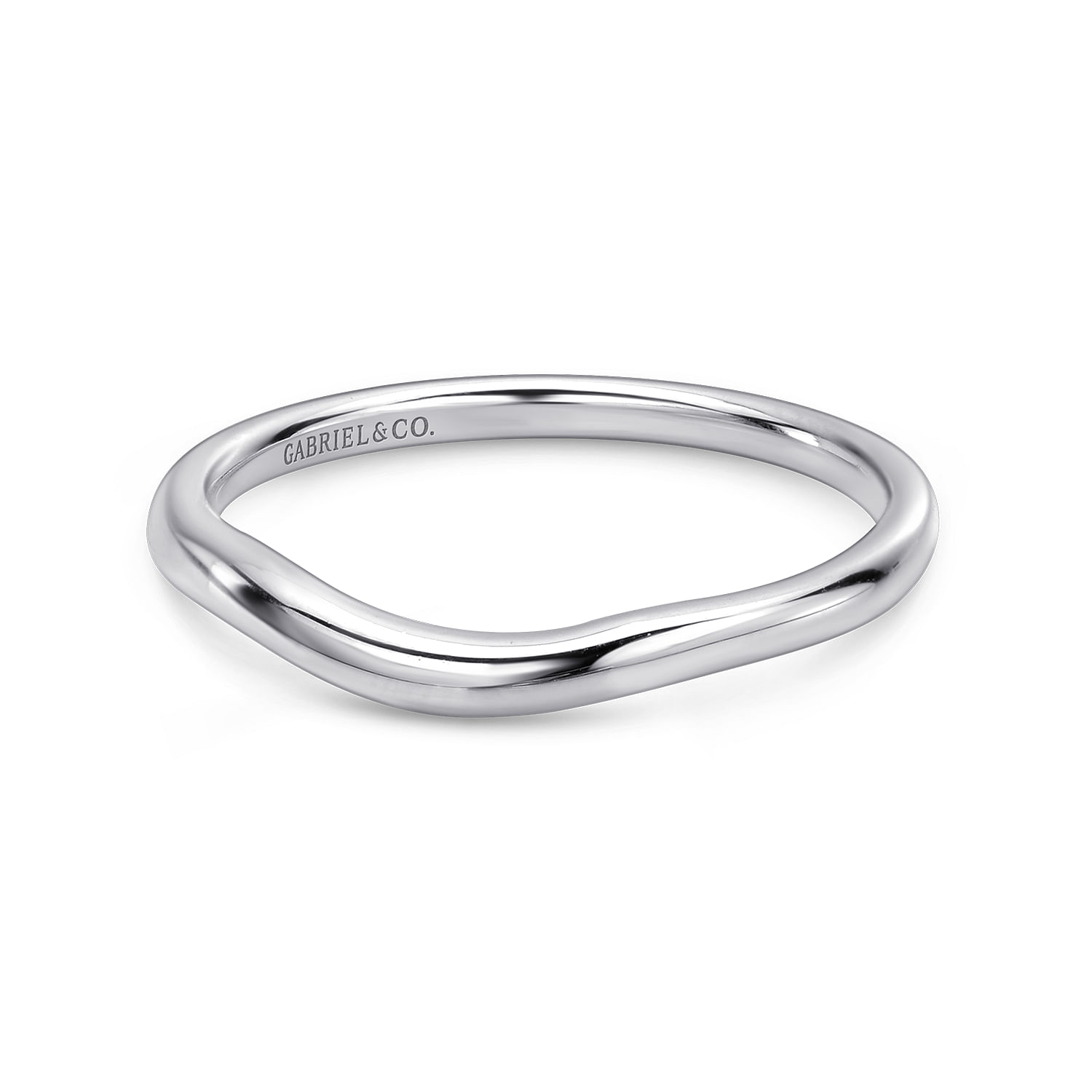 14k White Gold Curved 14k White Gold Curved
