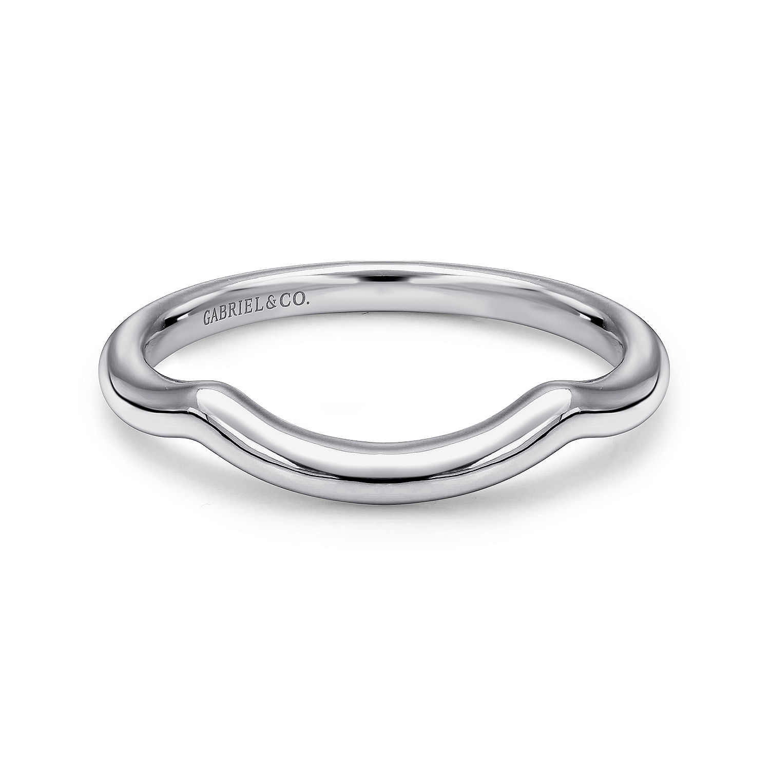 14k White Gold Curved 14k White Gold Curved