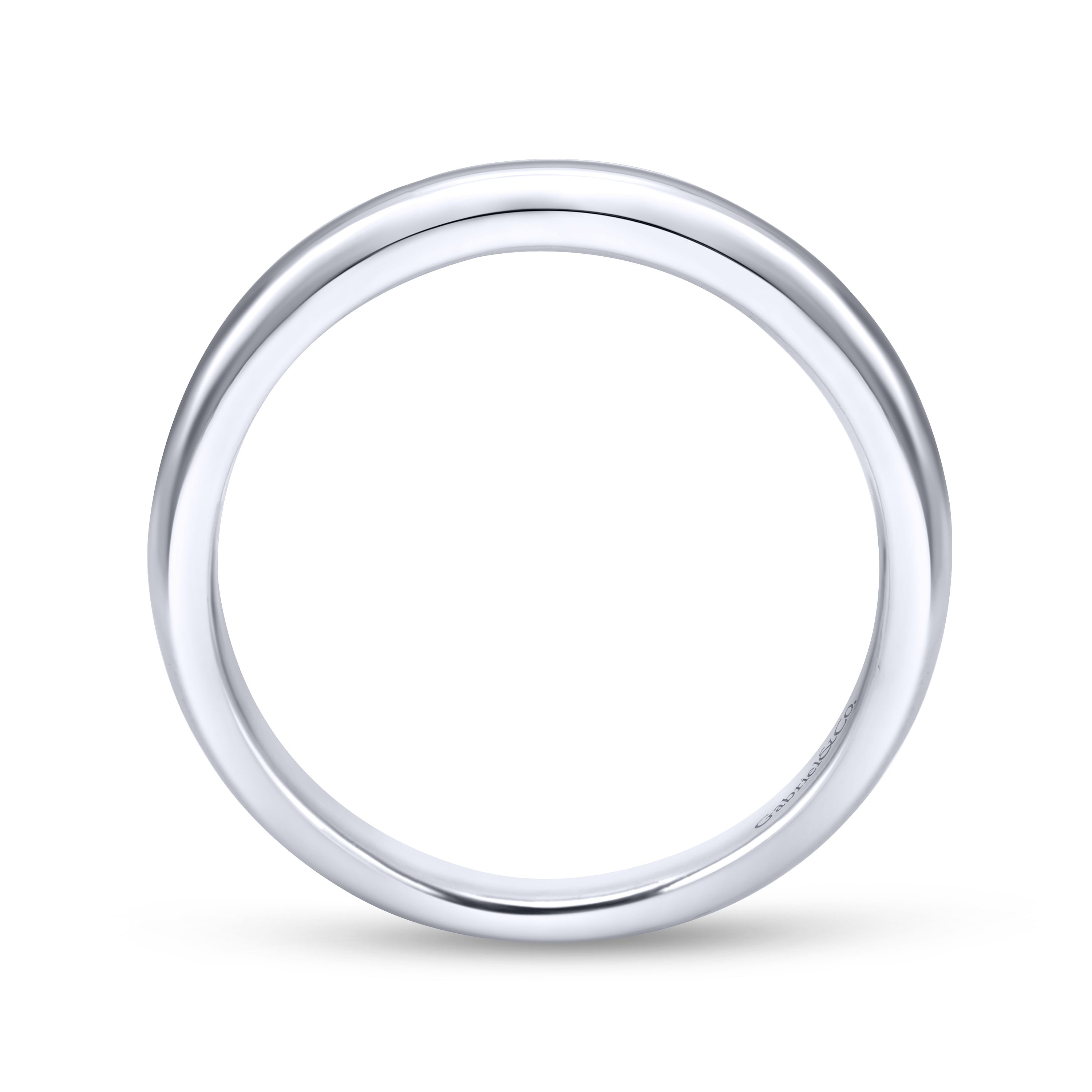 14k White Gold Curved Wedding Band angle 2 14k White Gold Curved Wedding Band angle 2