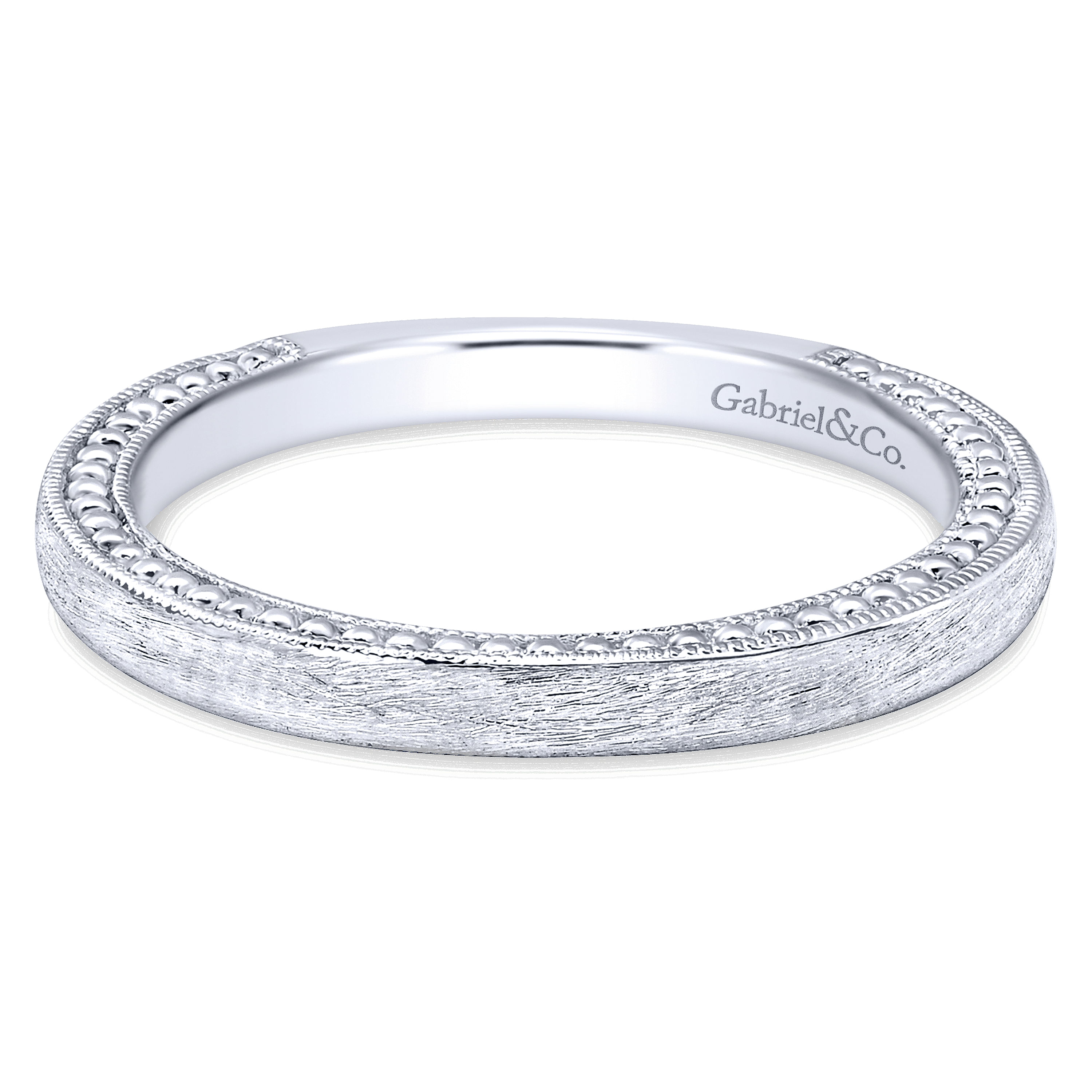 14k White Gold Curved 14k White Gold Curved