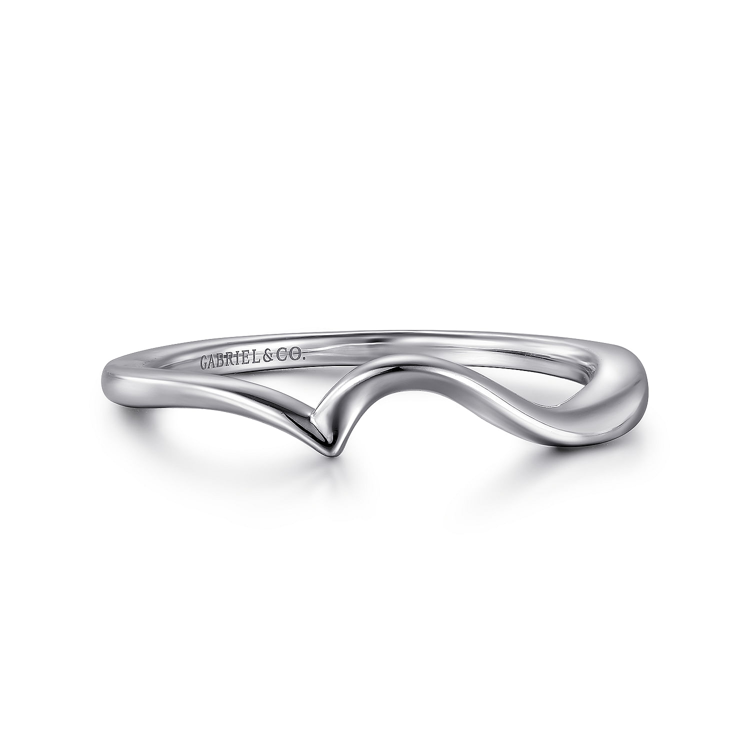 14k White Gold Curved 14k White Gold Curved