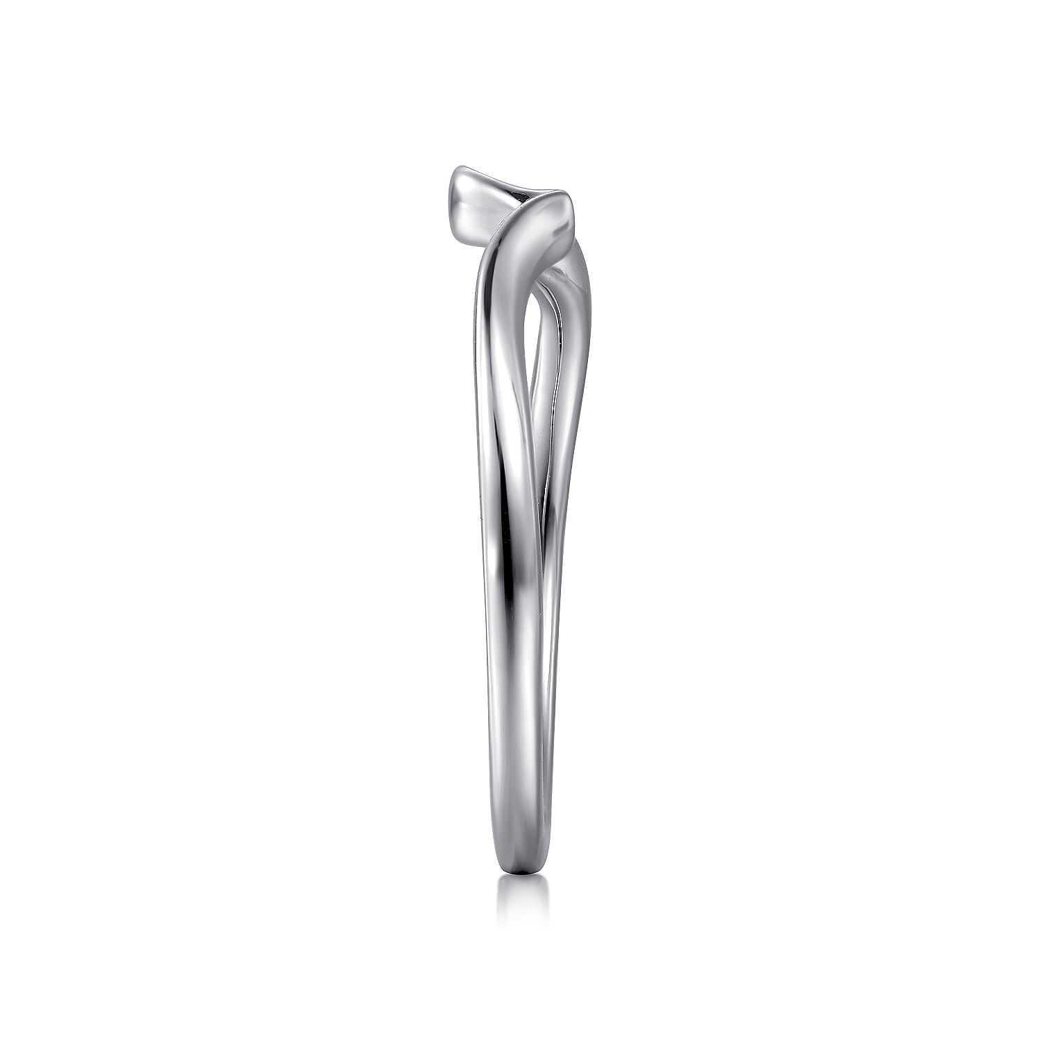 14k White Gold Curved Wedding Band angle 5 14k White Gold Curved Wedding Band angle 5