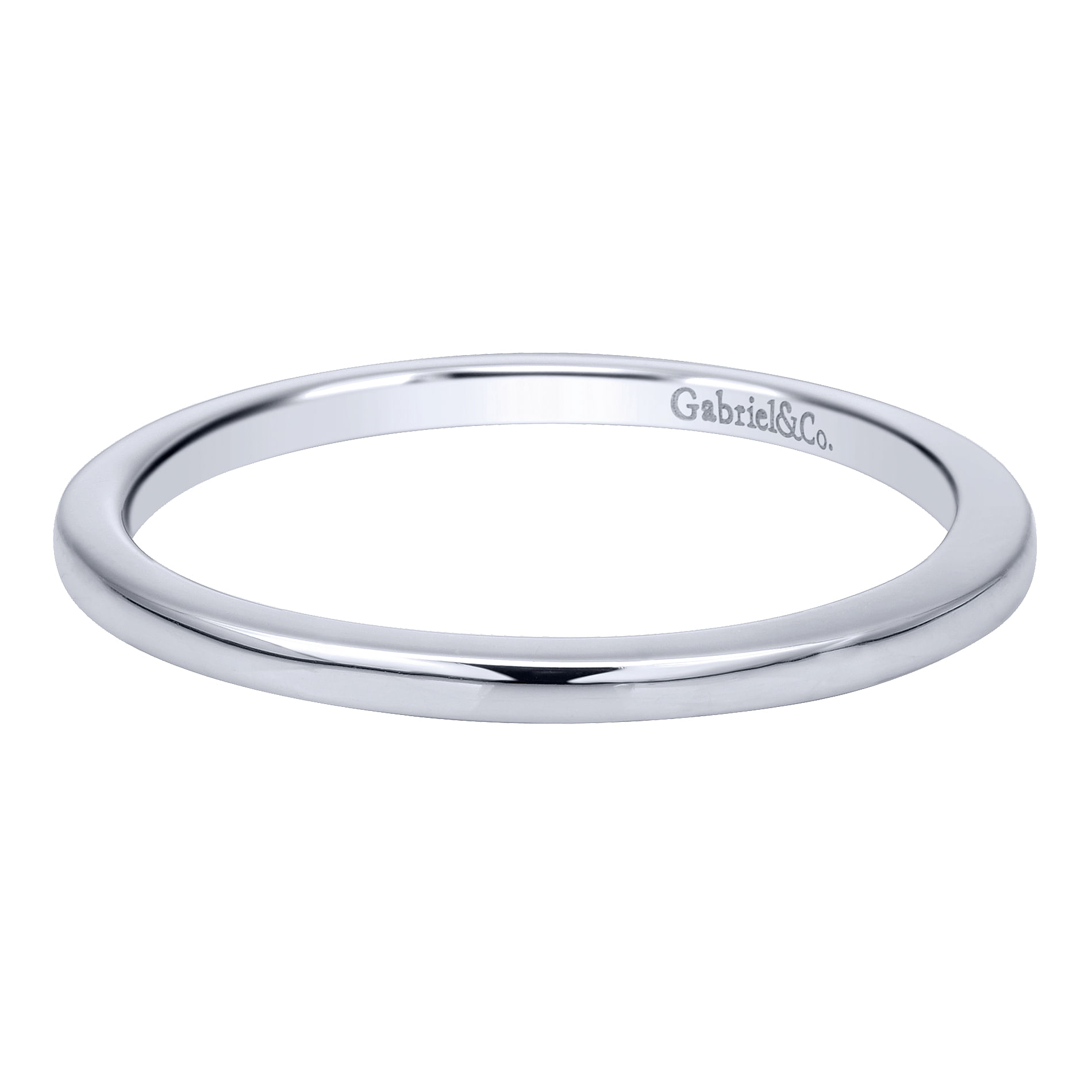 14k White Gold Curved 14k White Gold Curved