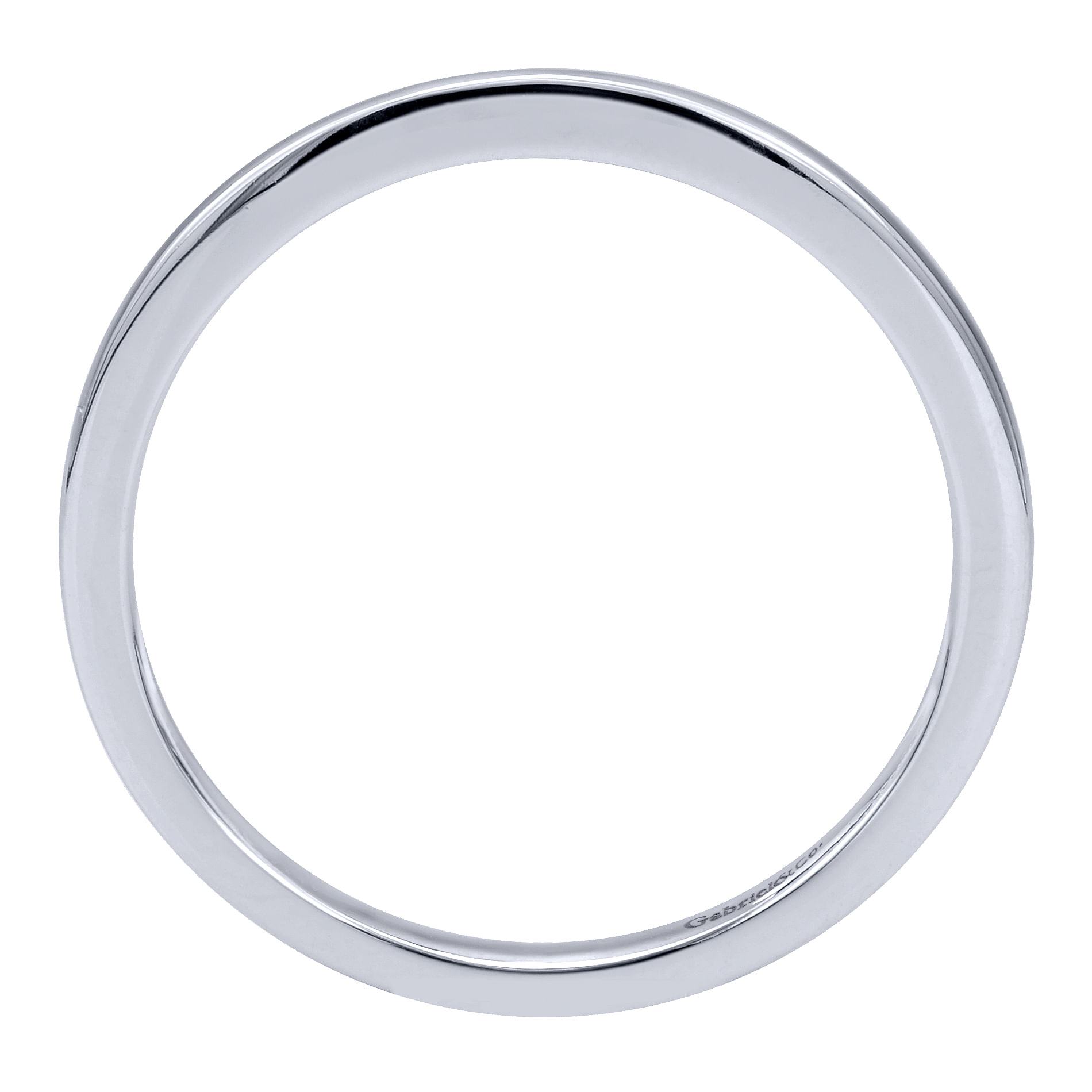 14k White Gold Curved Wedding Band angle 2 14k White Gold Curved Wedding Band angle 2