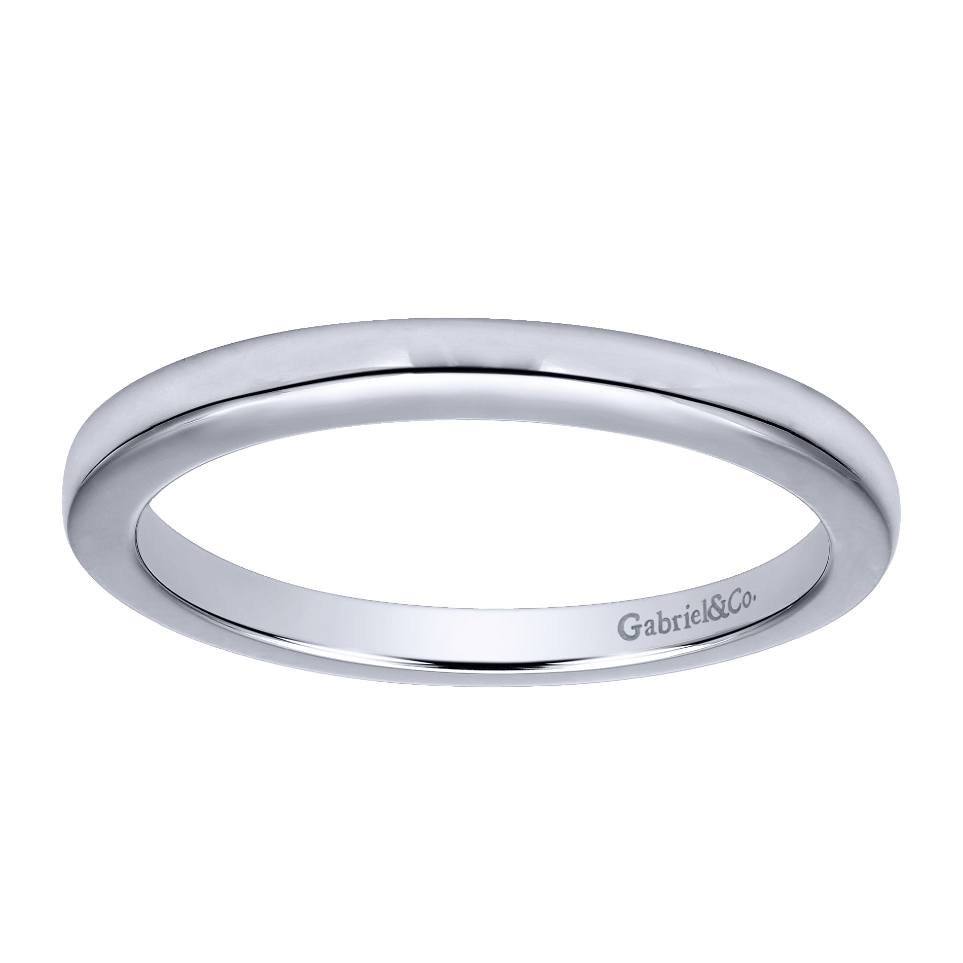14k White Gold Curved Wedding Band angle 5 14k White Gold Curved Wedding Band angle 5