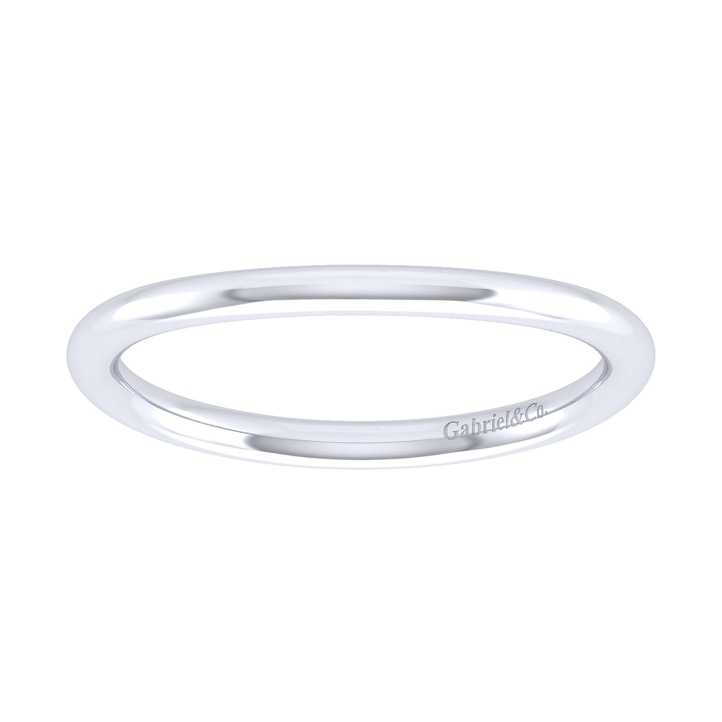 14k White Gold Curved Wedding Band angle 5 14k White Gold Curved Wedding Band angle 5