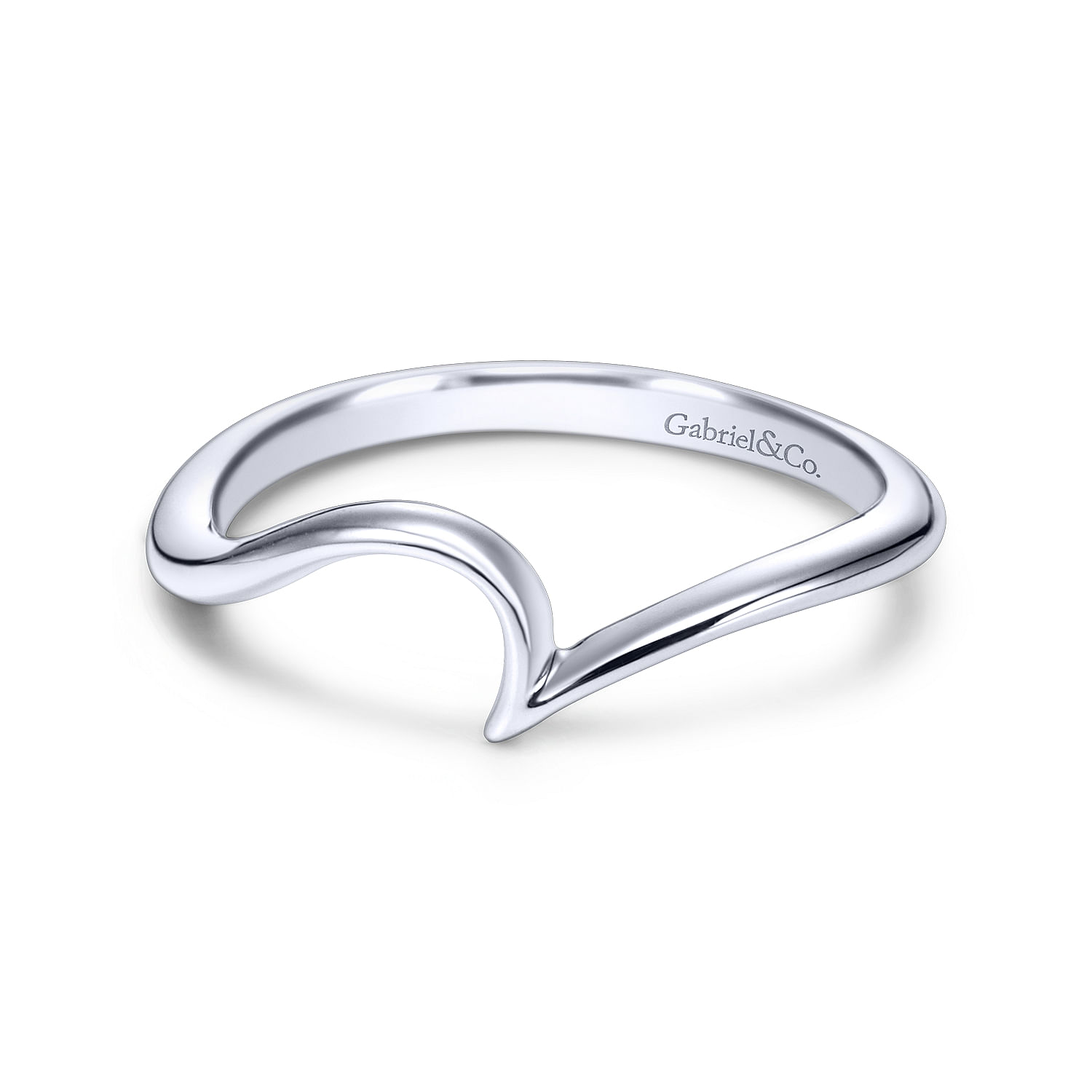 14k White Gold Curved 14k White Gold Curved