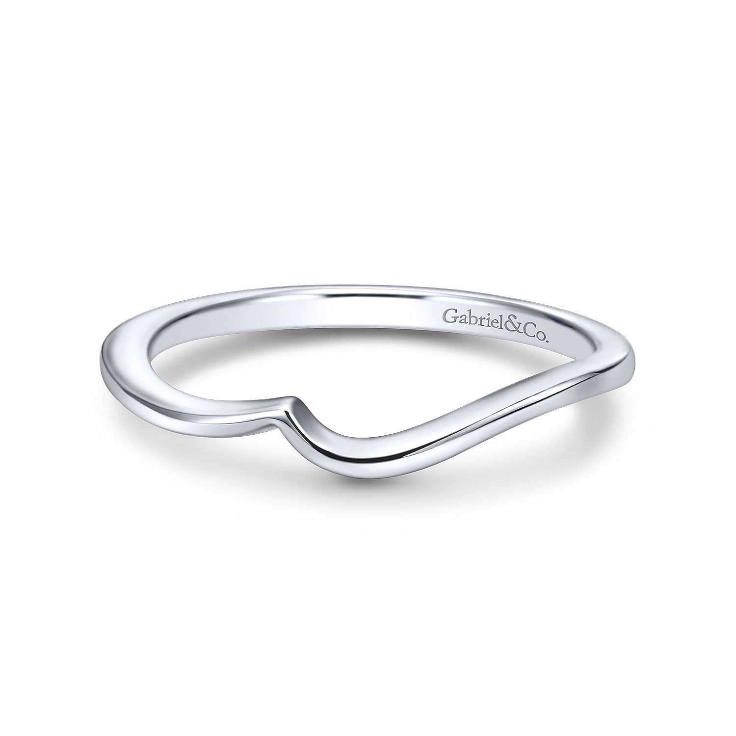 14k White Gold Curved 14k White Gold Curved