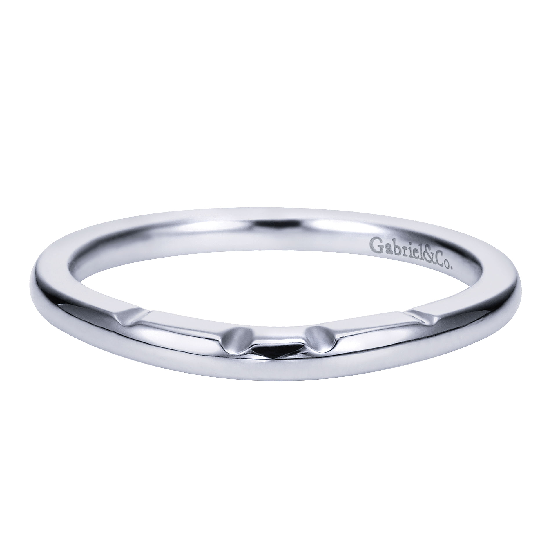 14k White Gold Curved 14k White Gold Curved