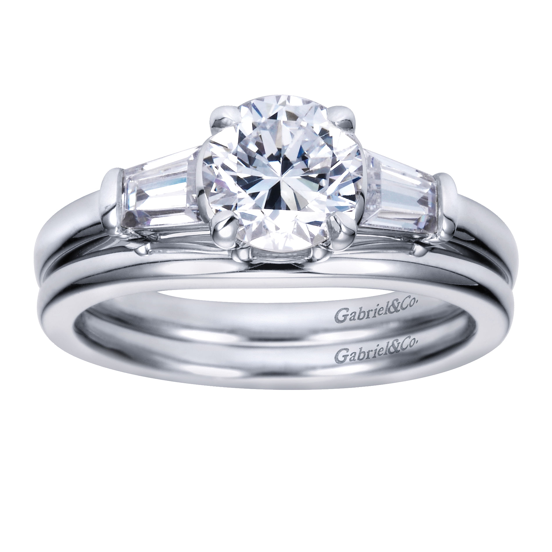 14k White Gold Curved Wedding Band angle 4 14k White Gold Curved Wedding Band angle 4