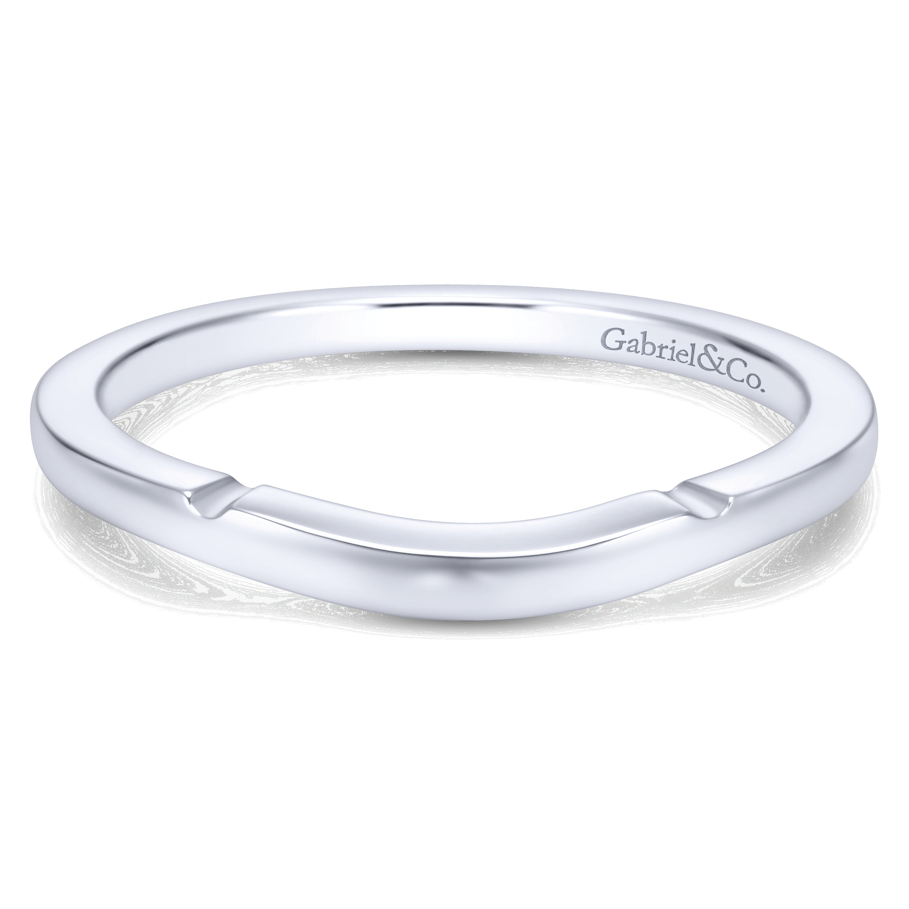 14k White Gold Curved 14k White Gold Curved