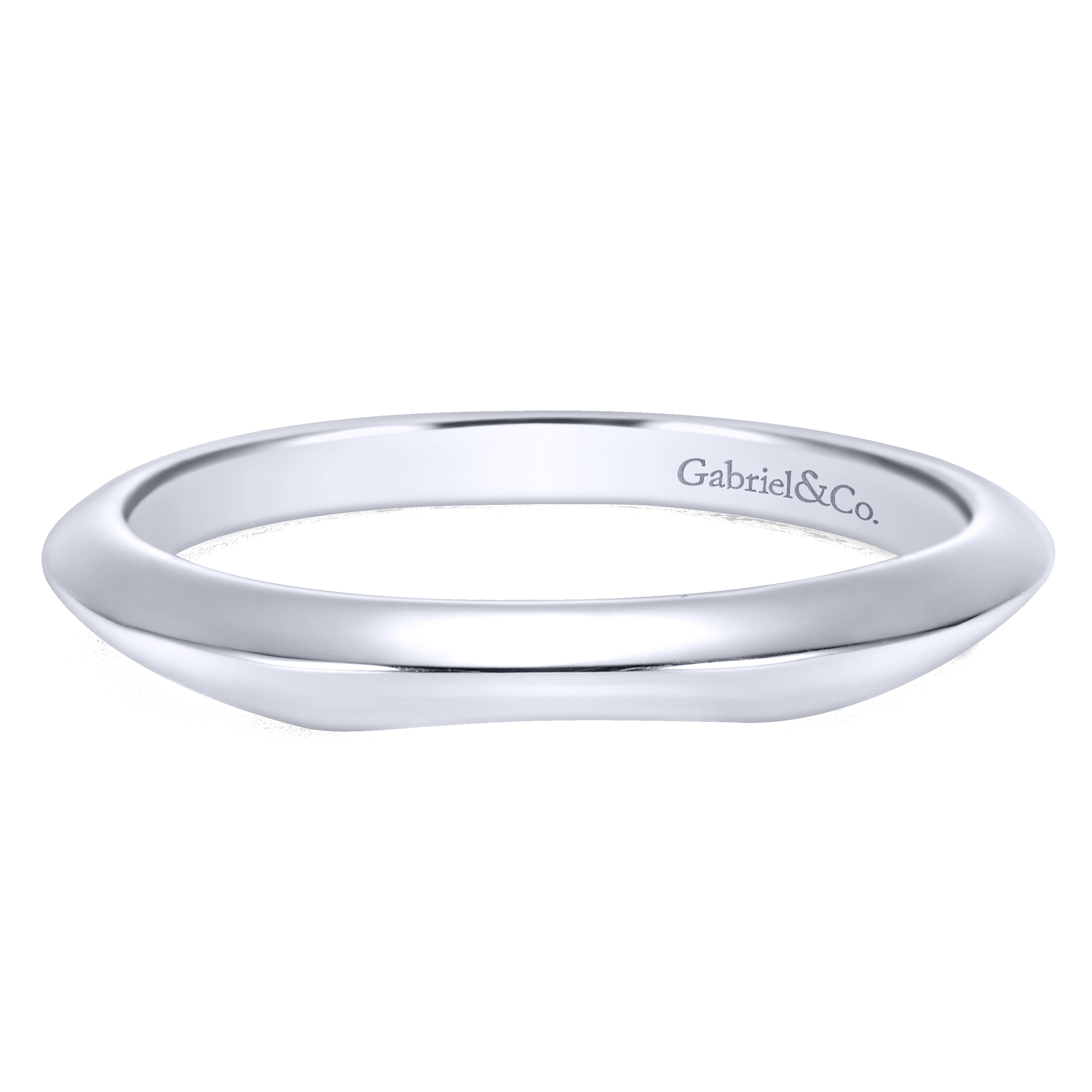 14k White Gold Curved 14k White Gold Curved