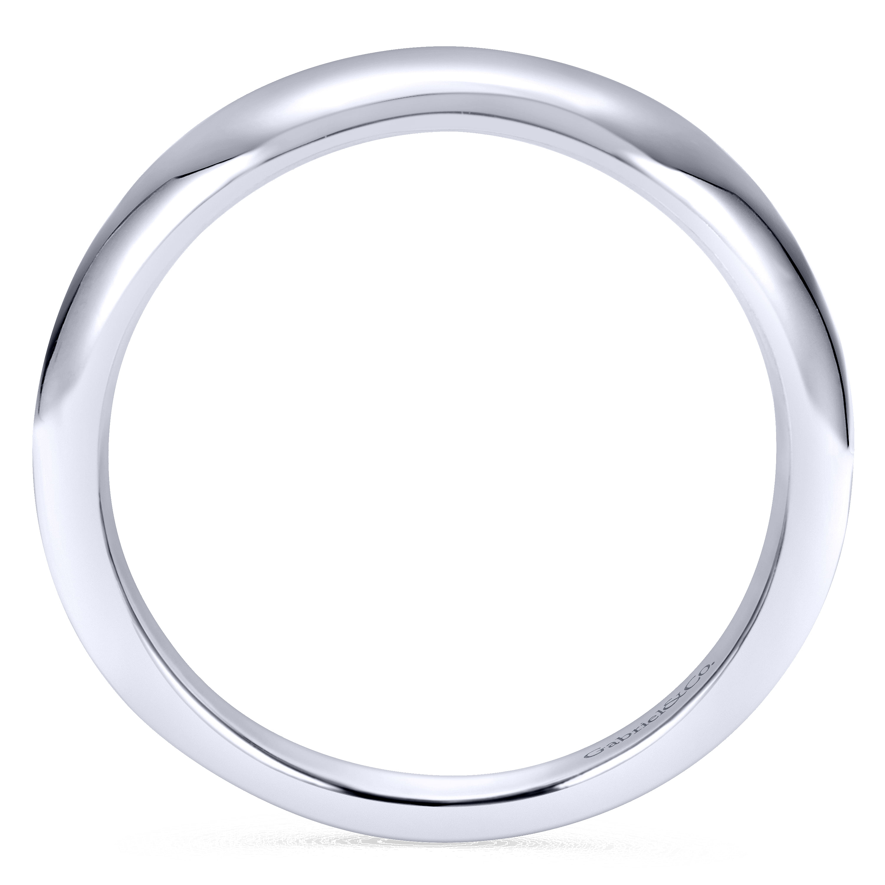 14k White Gold Curved Wedding Band angle 2 14k White Gold Curved Wedding Band angle 2