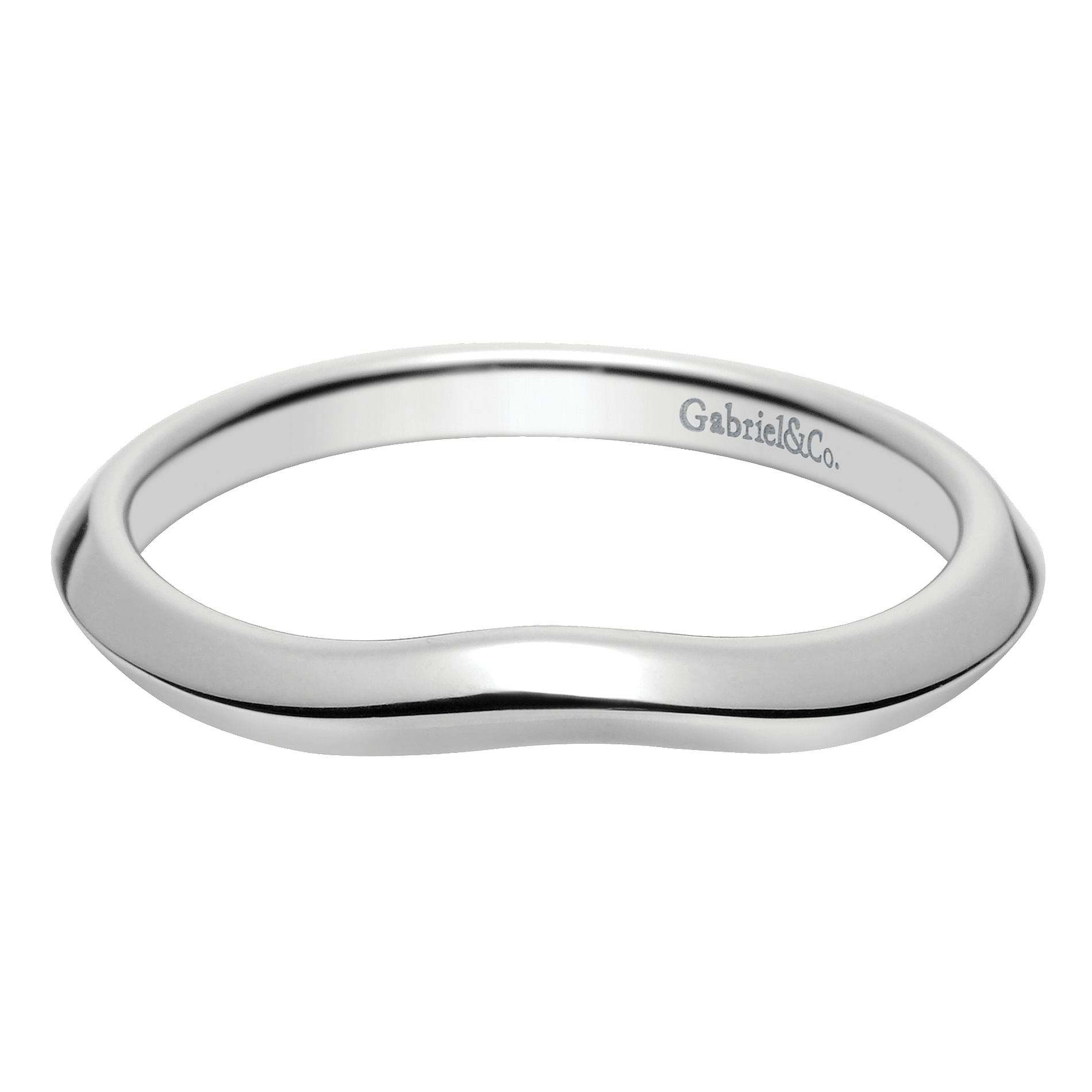 14k White Gold Curved 14k White Gold Curved